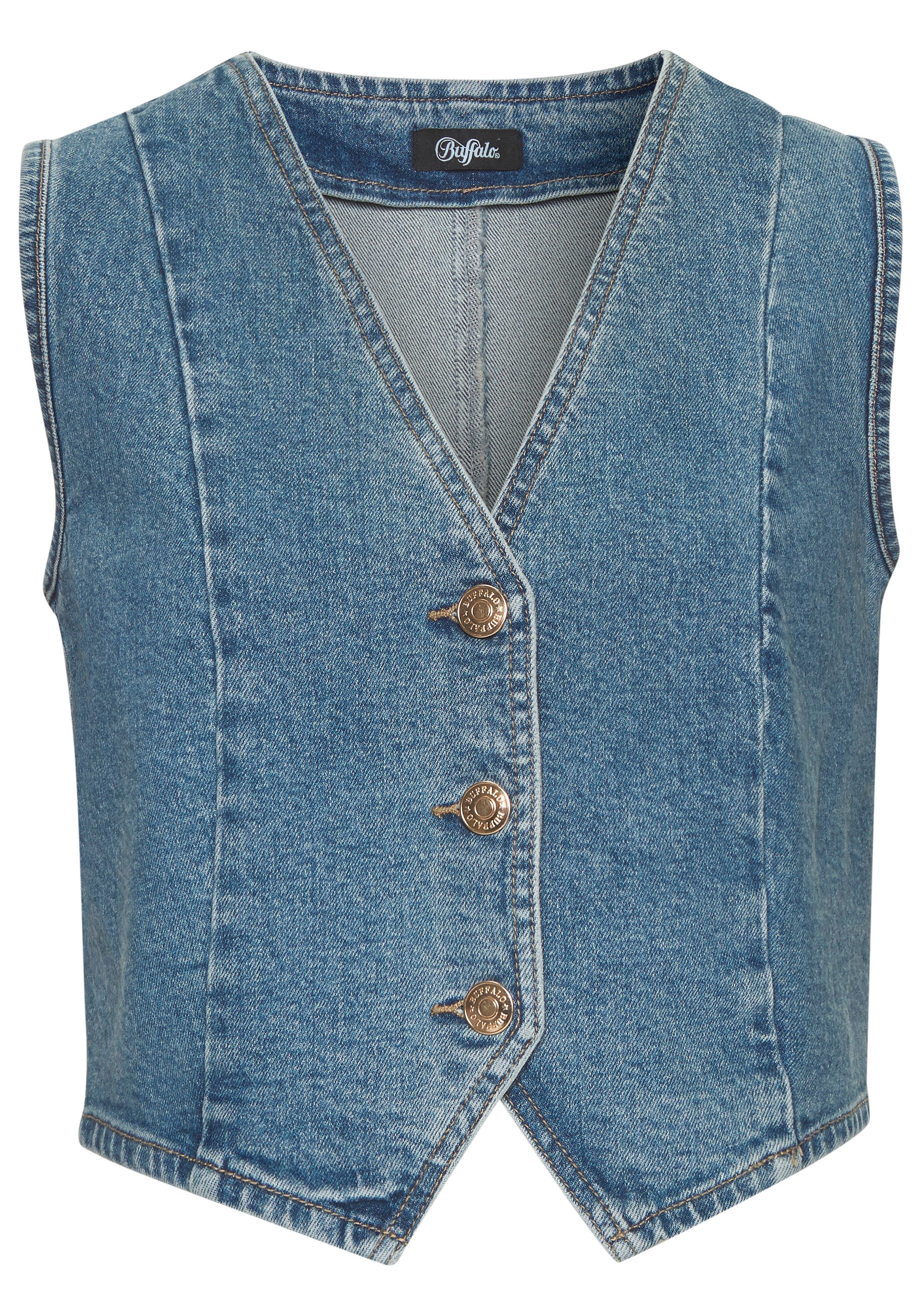 Buffalo Jeansgilet in verkorte lengte