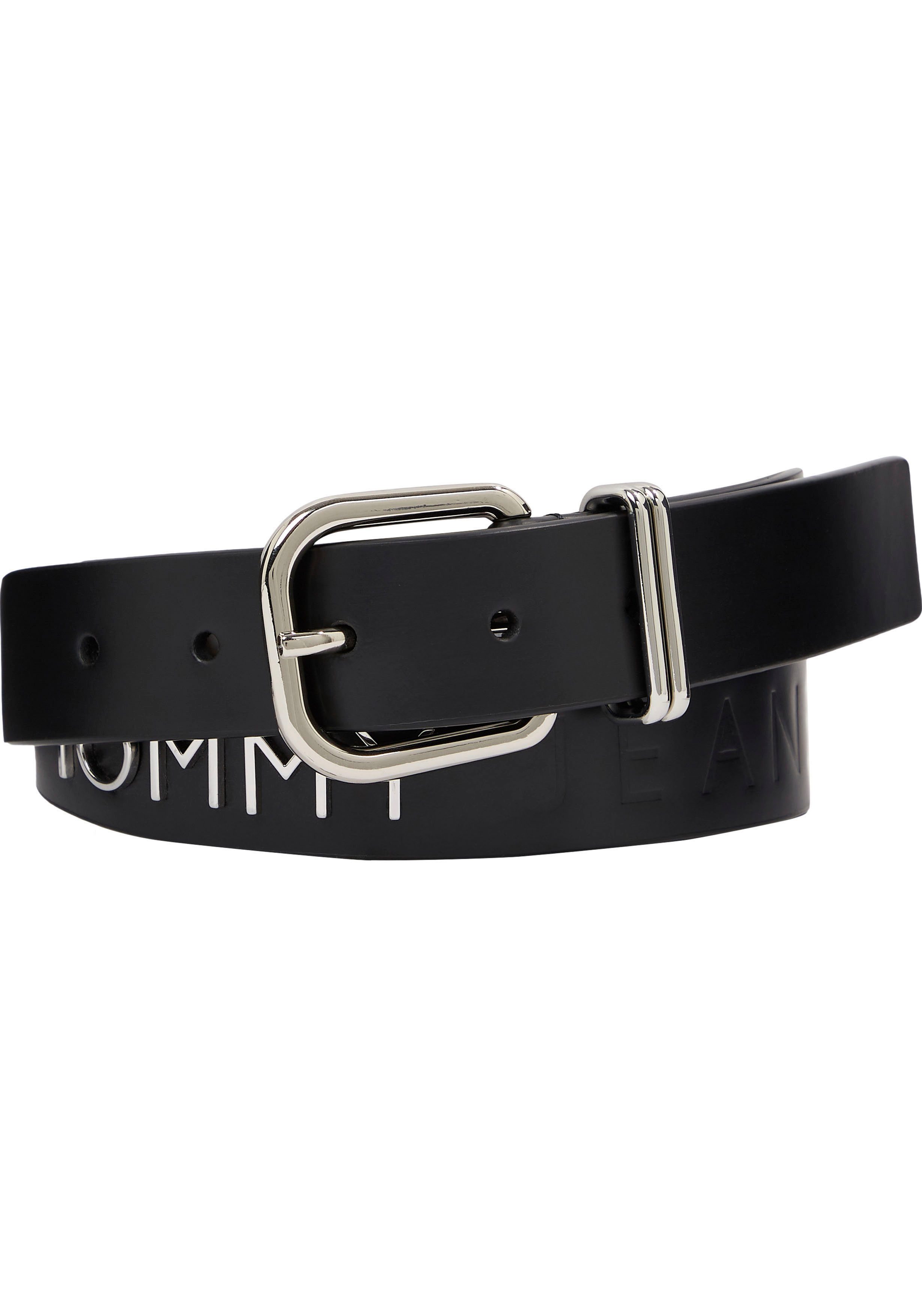 TOMMY JEANS Leren riem TJW Bold Leather 3.0 cm met modieus logo-opschrift