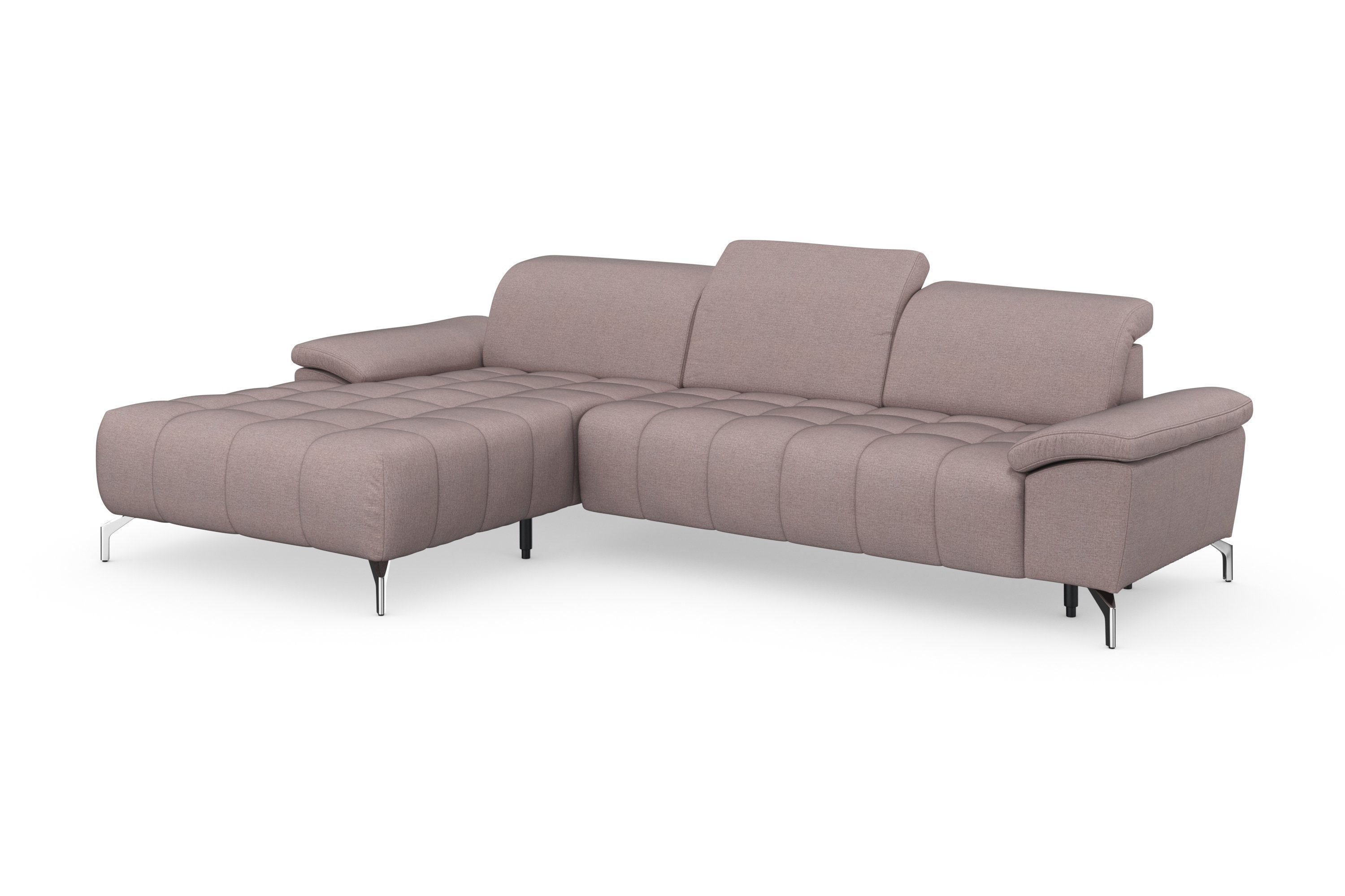 sit&more Hoekbank Cool L-vorm naar keuze met verstelbare hoofdsteun en uittrekzitting, motorisch