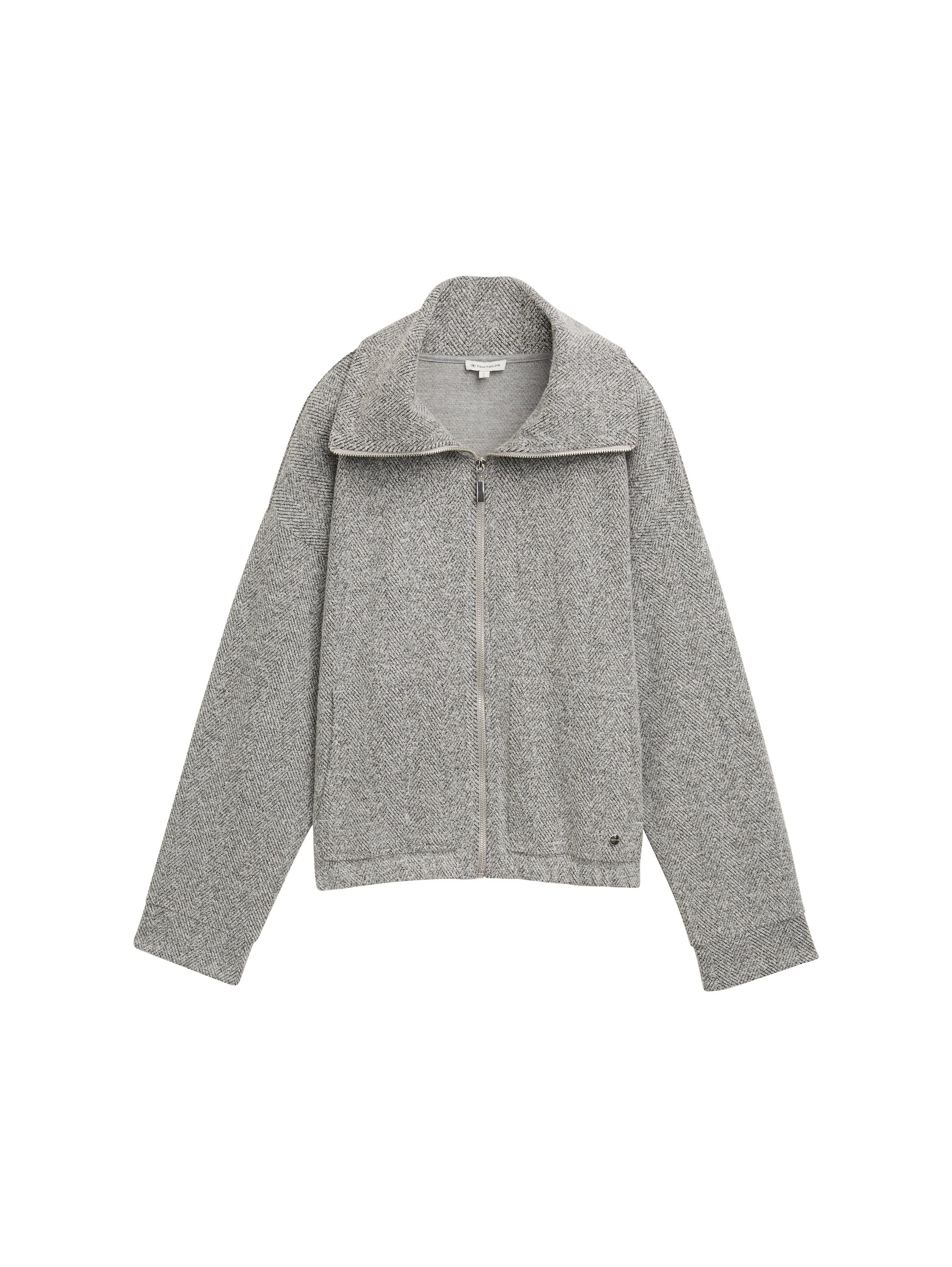 Tom Tailor Sweatvest met grote opstaande kraag