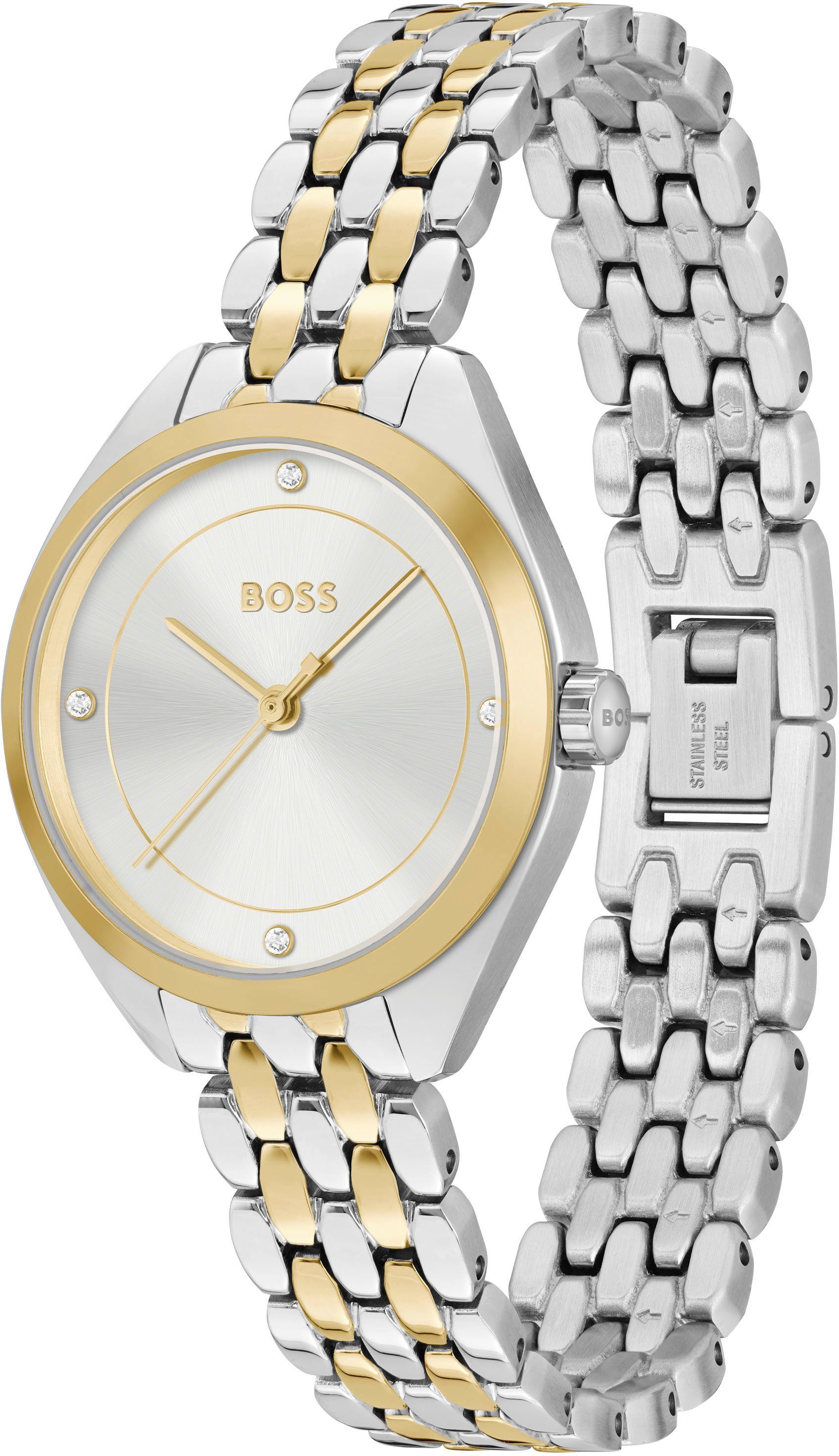 Boss Kwartshorloge Mae Damenuur, horloge, glaskristallen, roestvrijstalen band