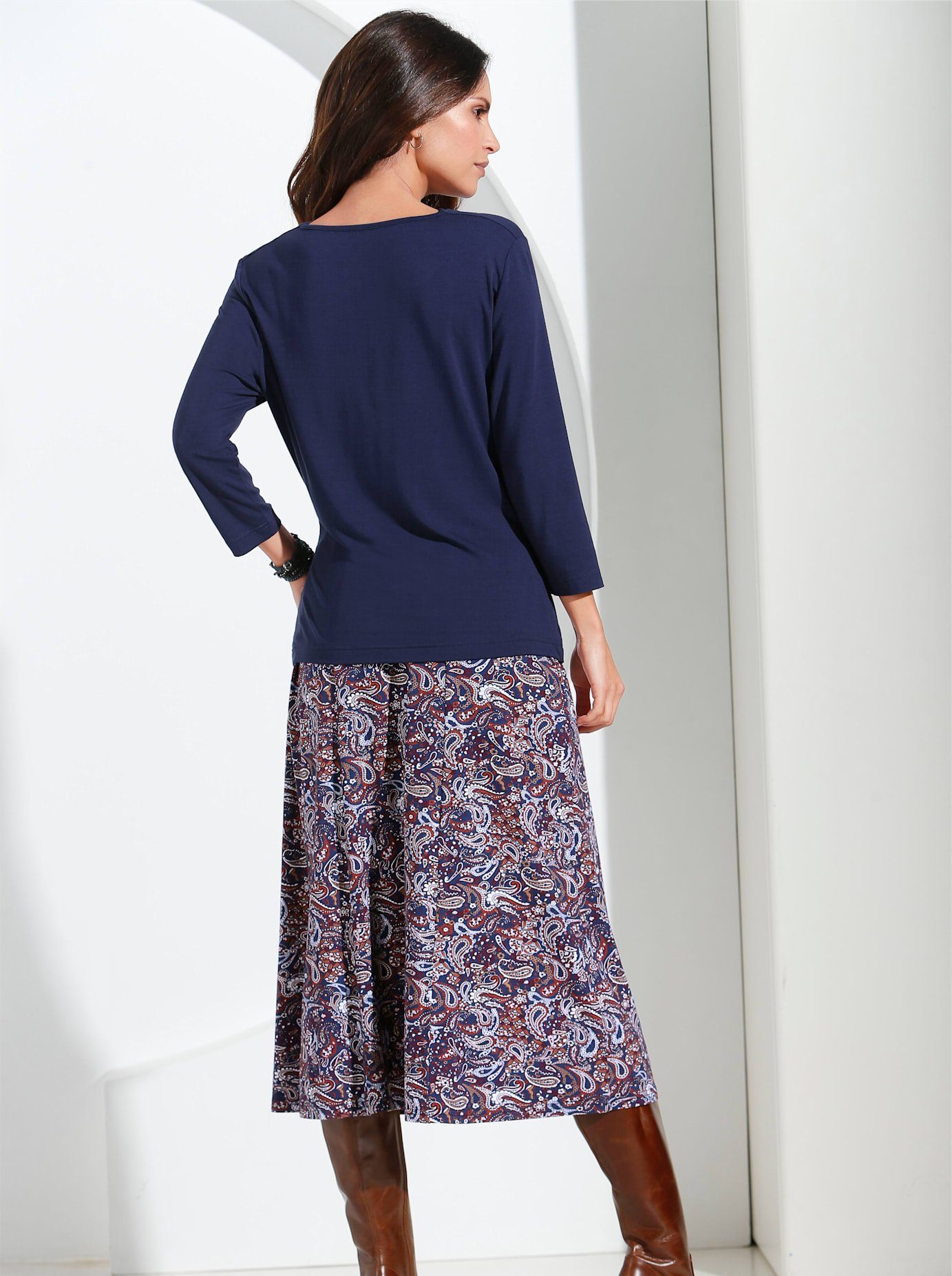 Classic Inspirationen Shirt met cascadehals Shirt (1-delig)