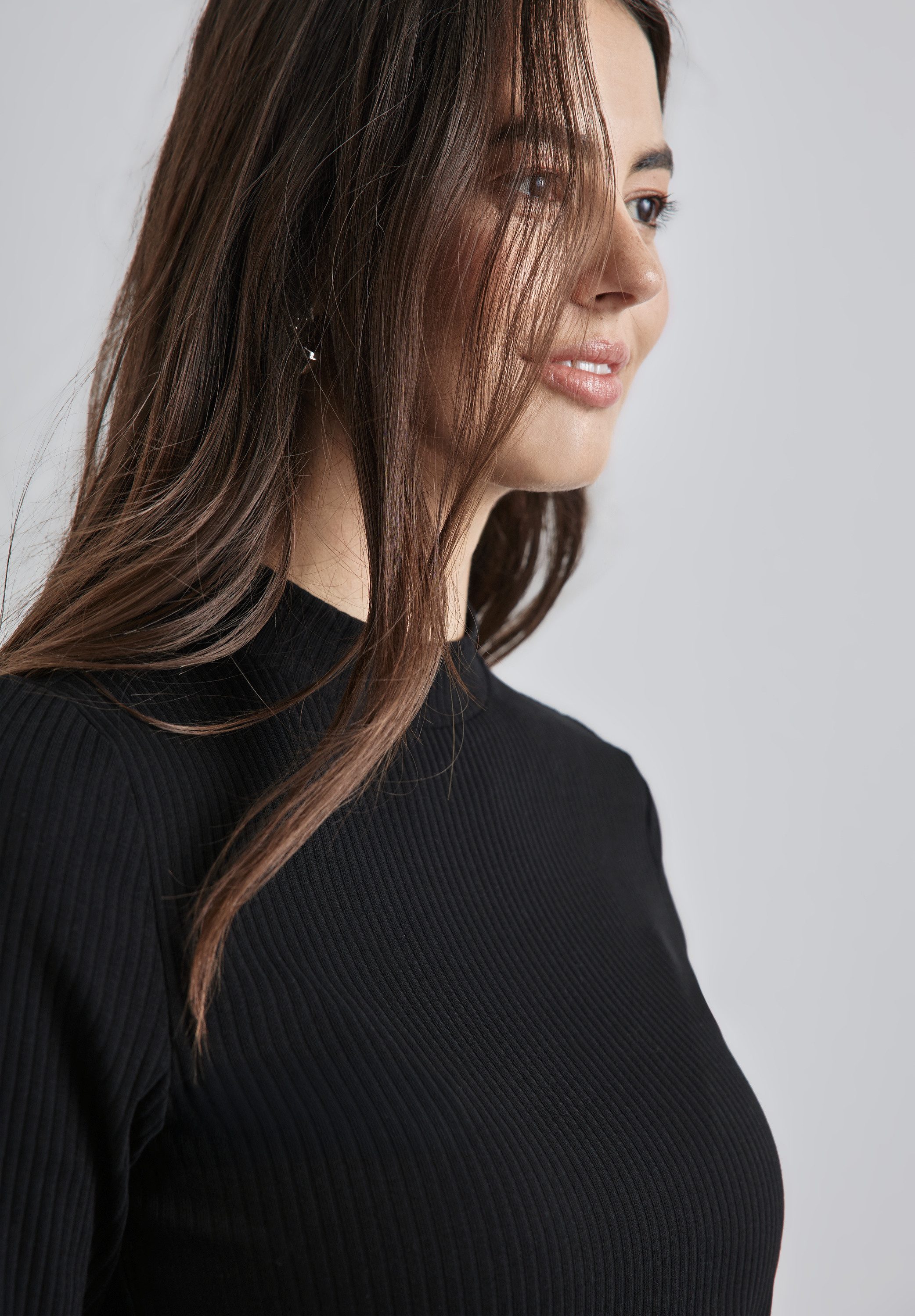 STREET ONE Shirt met lange mouwen met ribstructuur super comfortabel
