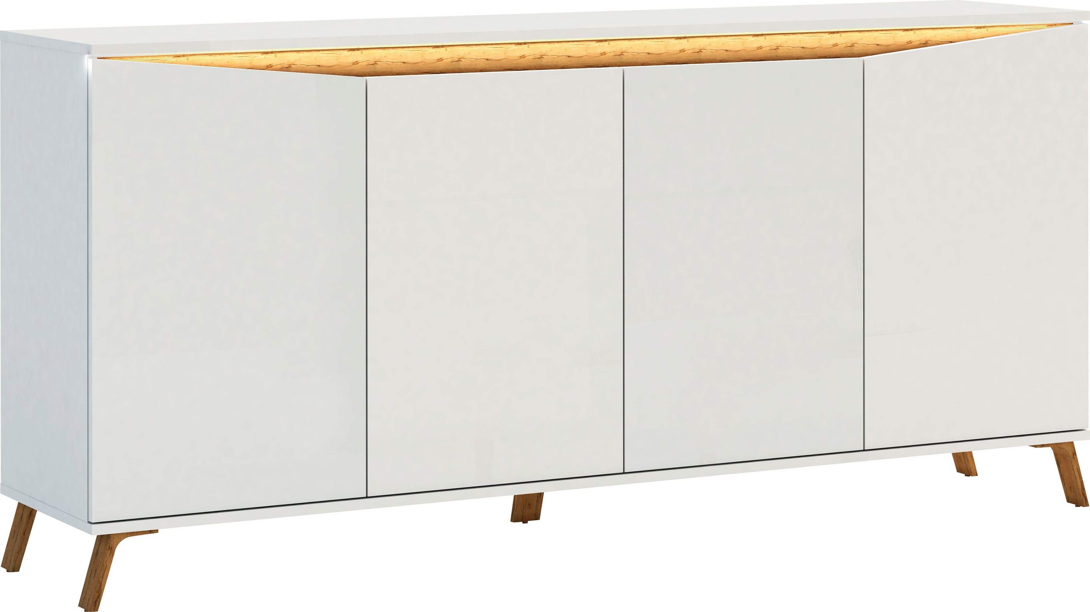 INOSIGN Dressoir ALADINO Breedte 184 cm, compleet hoogglans, zonder verlichting
