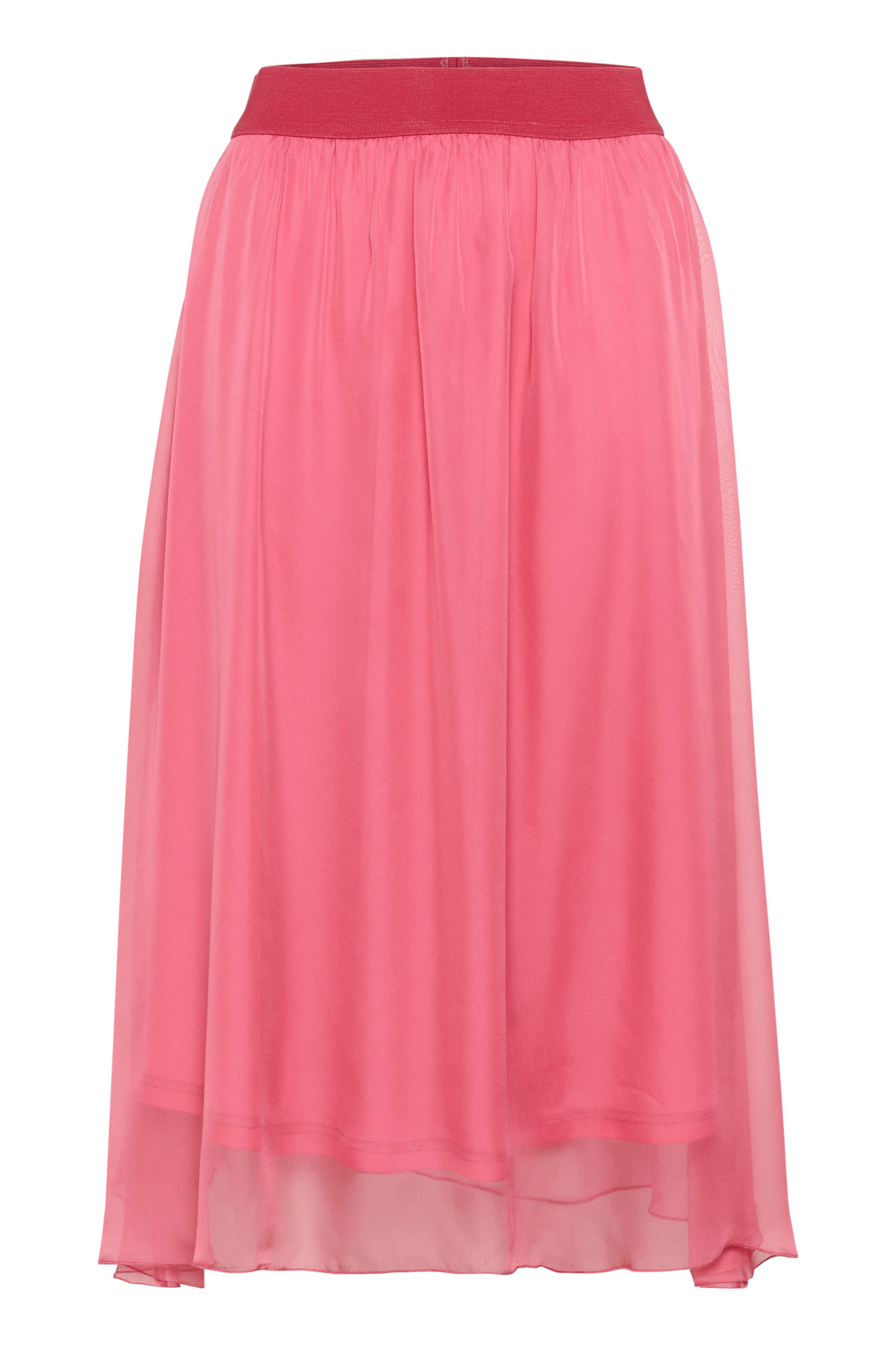 Saint Tropez Midirok CoralSZ Skirt gemaakt van chiffon