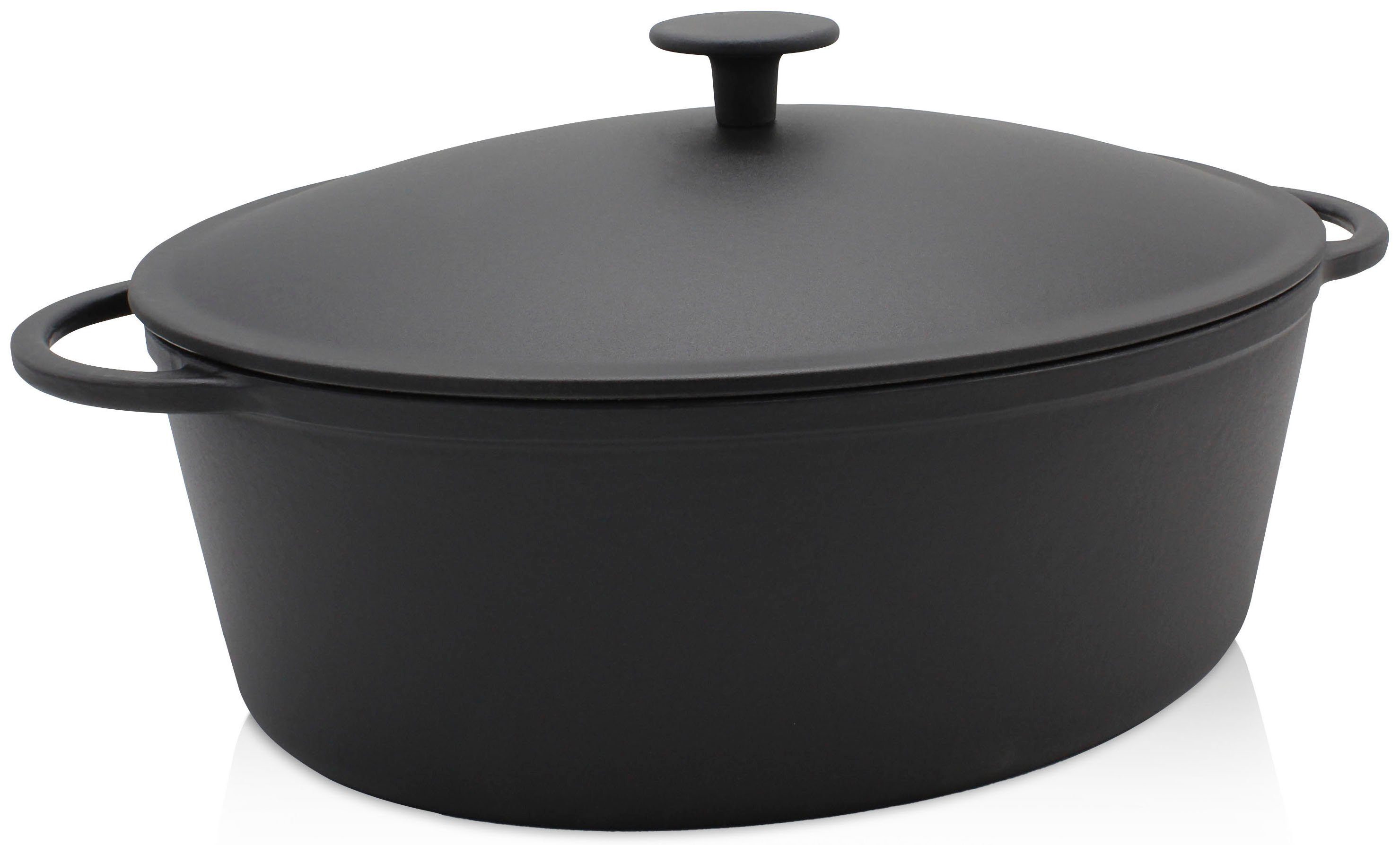 Krüger Braadpan Gietijzeren gansbraadpan met deksel RUSTICA, 34 x 27 x 12,5 cm (1-delig) braadpannen