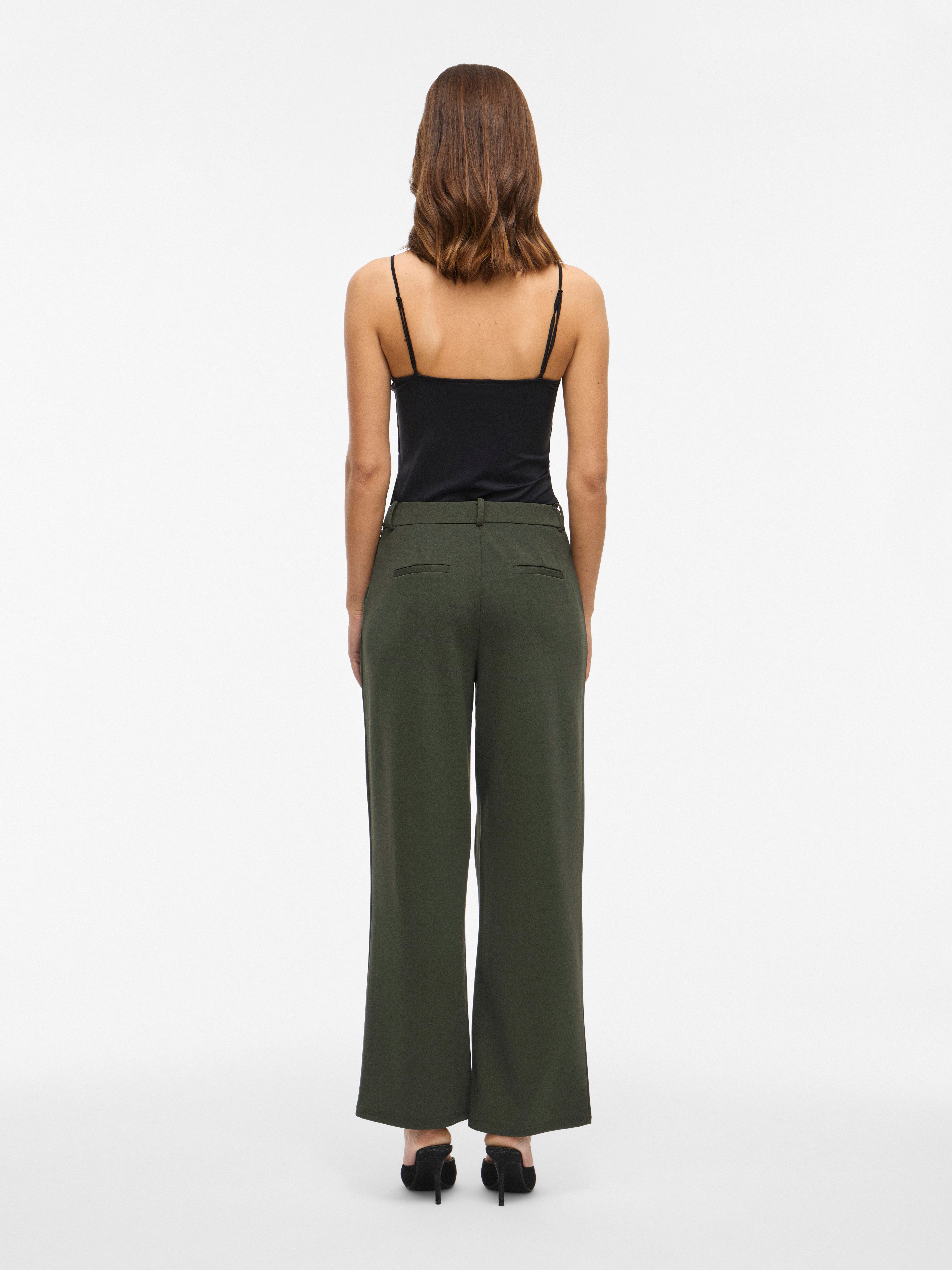Vila Pantalon VICLUA HW WIDE BUTTON PANTS- NOOS