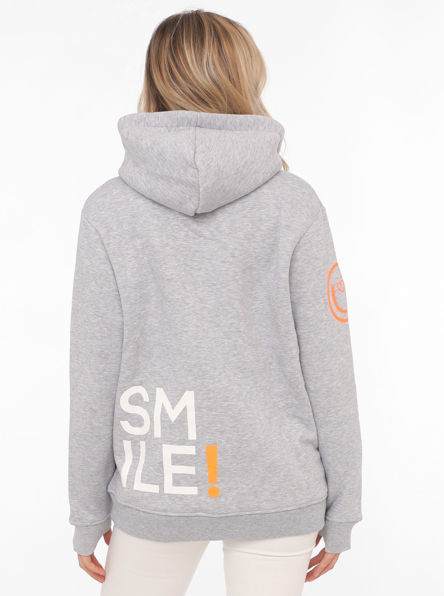 Zwillingsherz Hoodie "Alissa" met smile-print