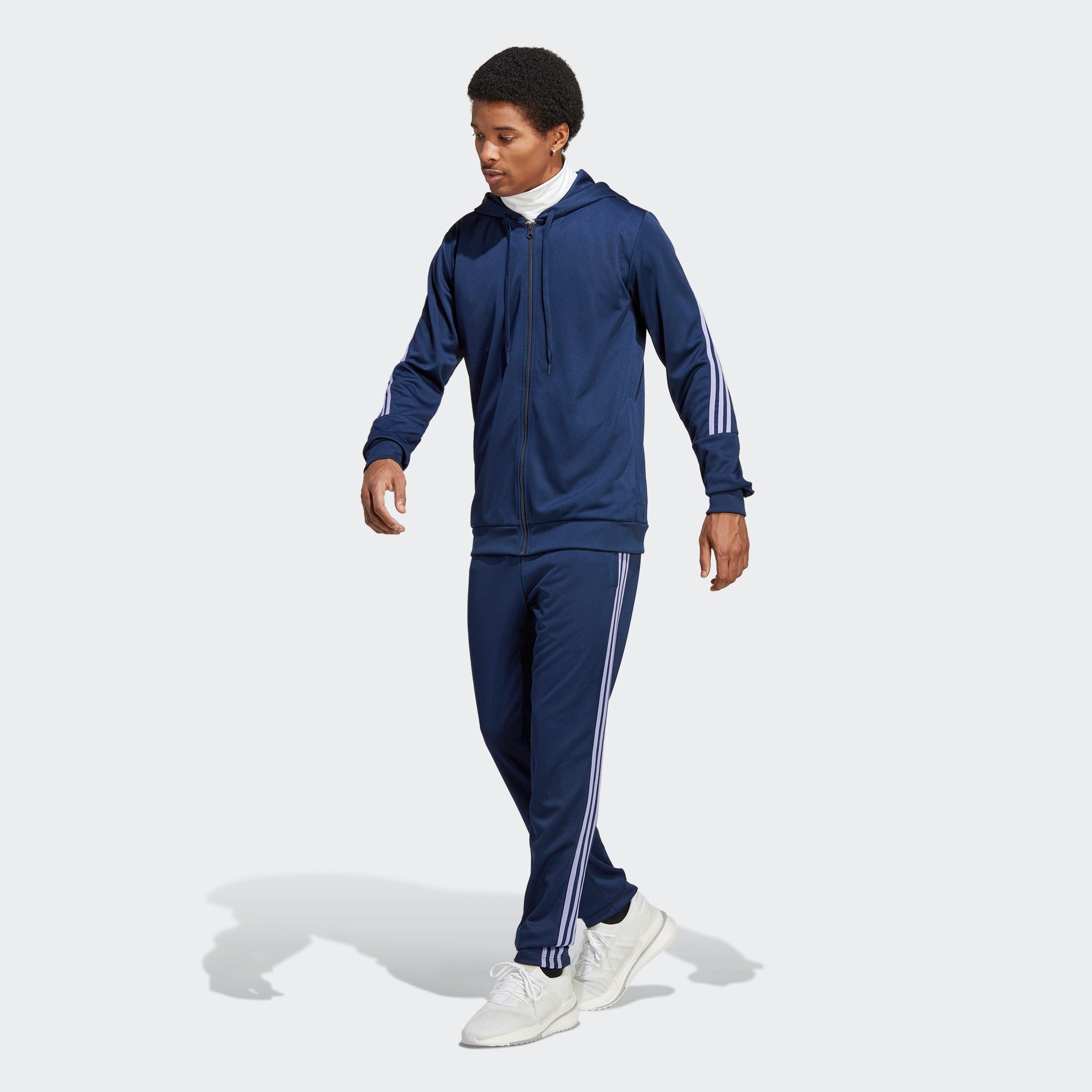 adidas Sportswear Trainingspak 3-STRIPES (2-delig) heren trainingspakken maat S blauw