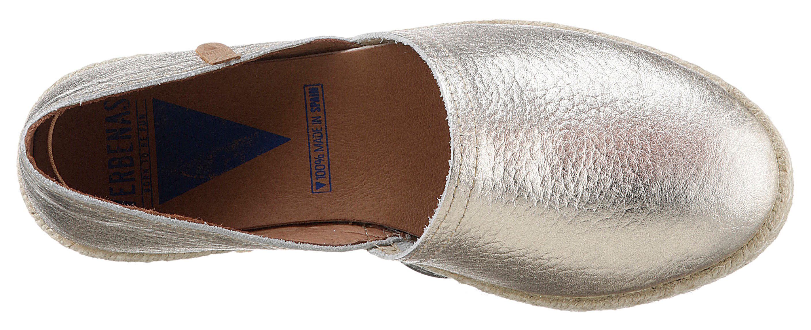 VERBENAS Espadrilles CARMEN NUCLEO METAL , slipper, zomerschoen, strandschoen in metallic look