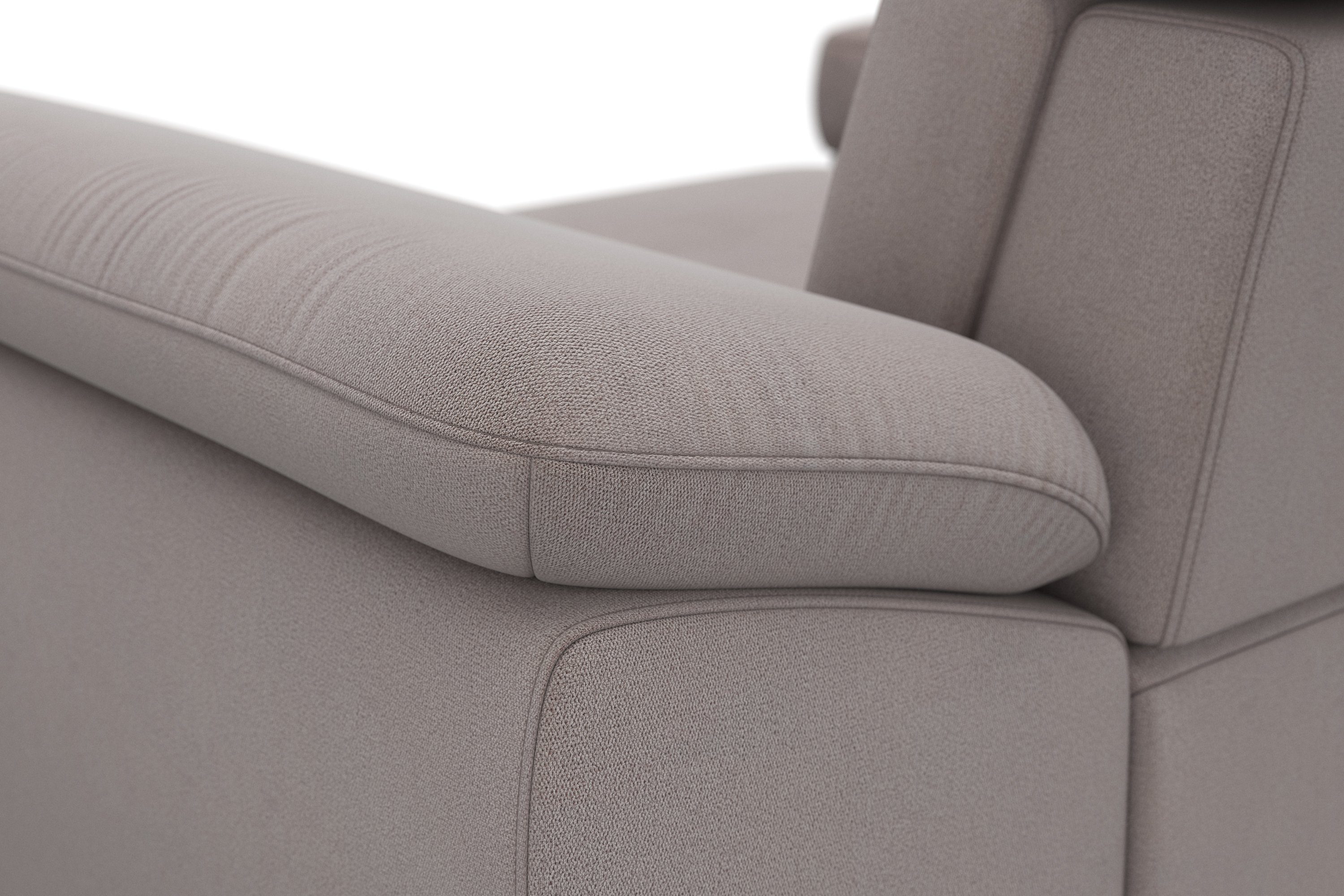 sit&more Hoekbank Cabrio L-vorm, met zitdiepteverstelling, arm- en hoofdsteunverstelling