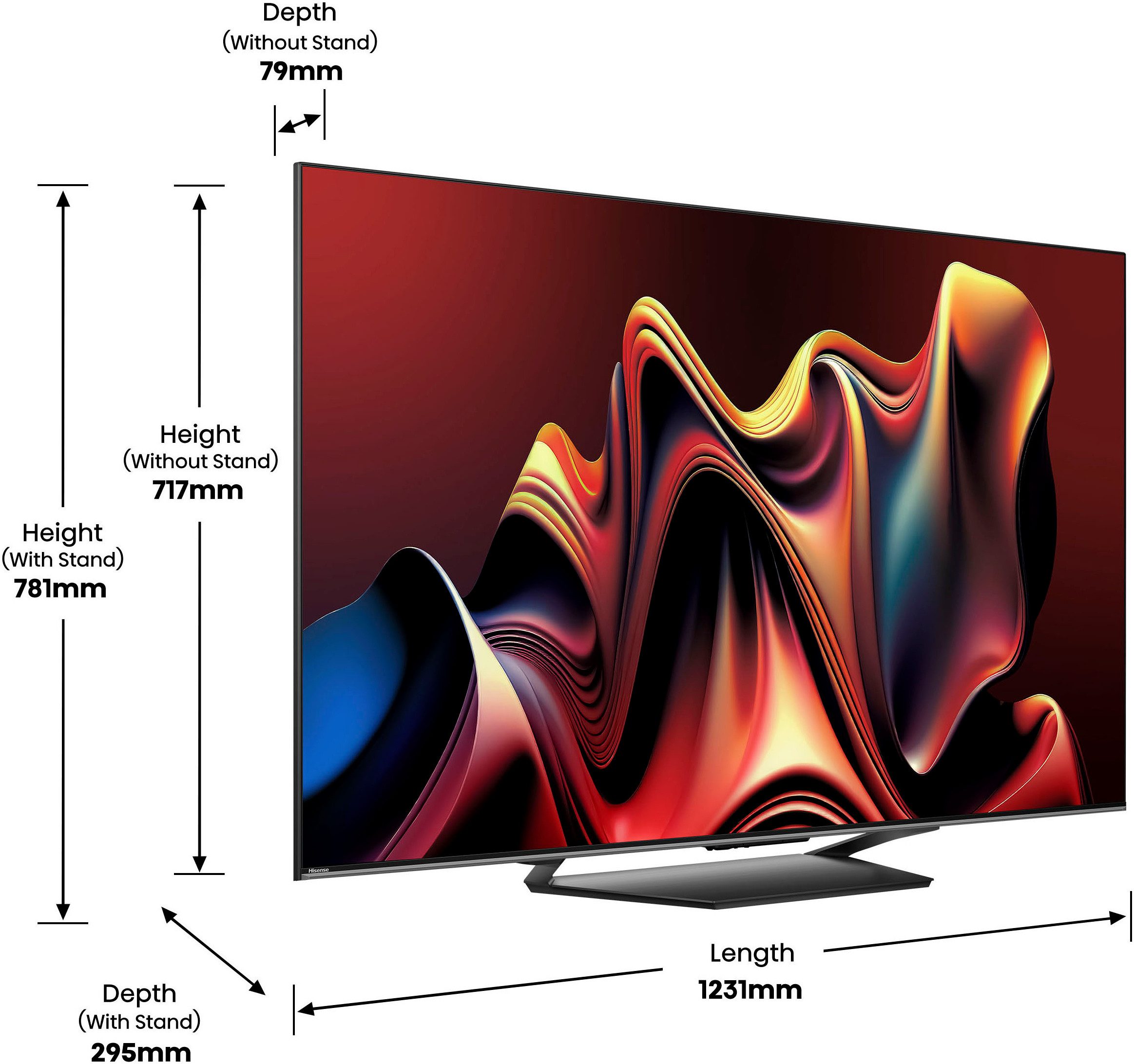 Hisense Mini-led-tv 55U7NQ, 139 cm / 55", 4K Ultra HD, Smart TV, 4k uhd, uled, mini led