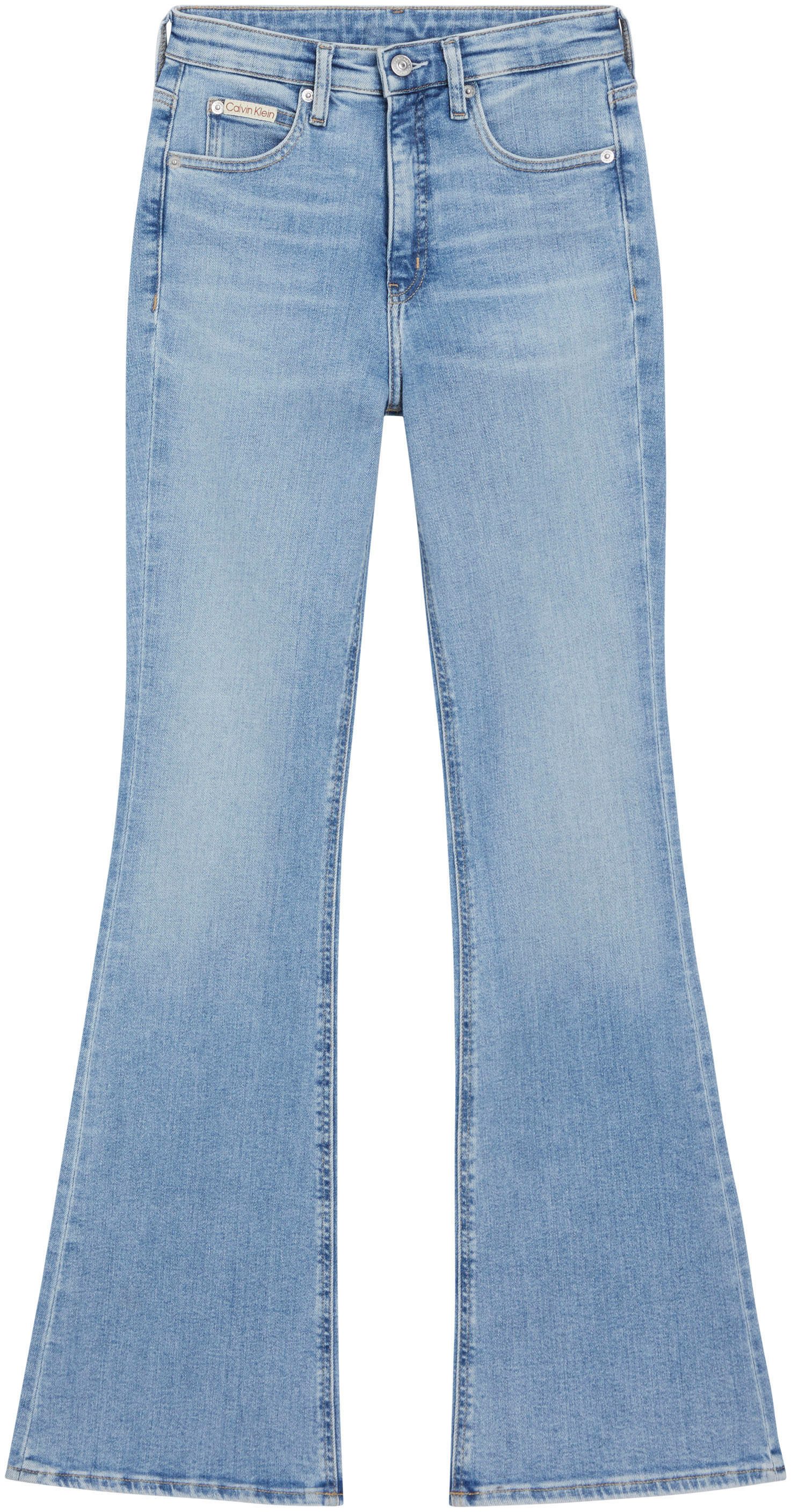 Calvin Klein Bootcut jeans SKINNY BOOTCUT met muntzakje, logoprint