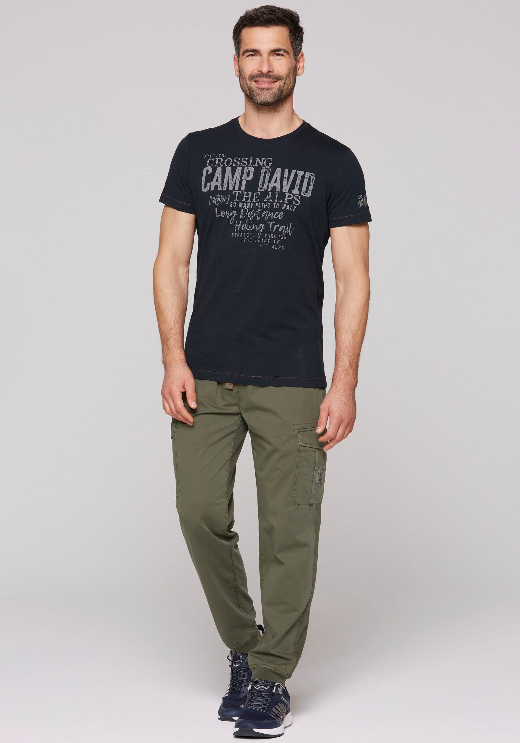 CAMP DAVID T-shirt met logoprints