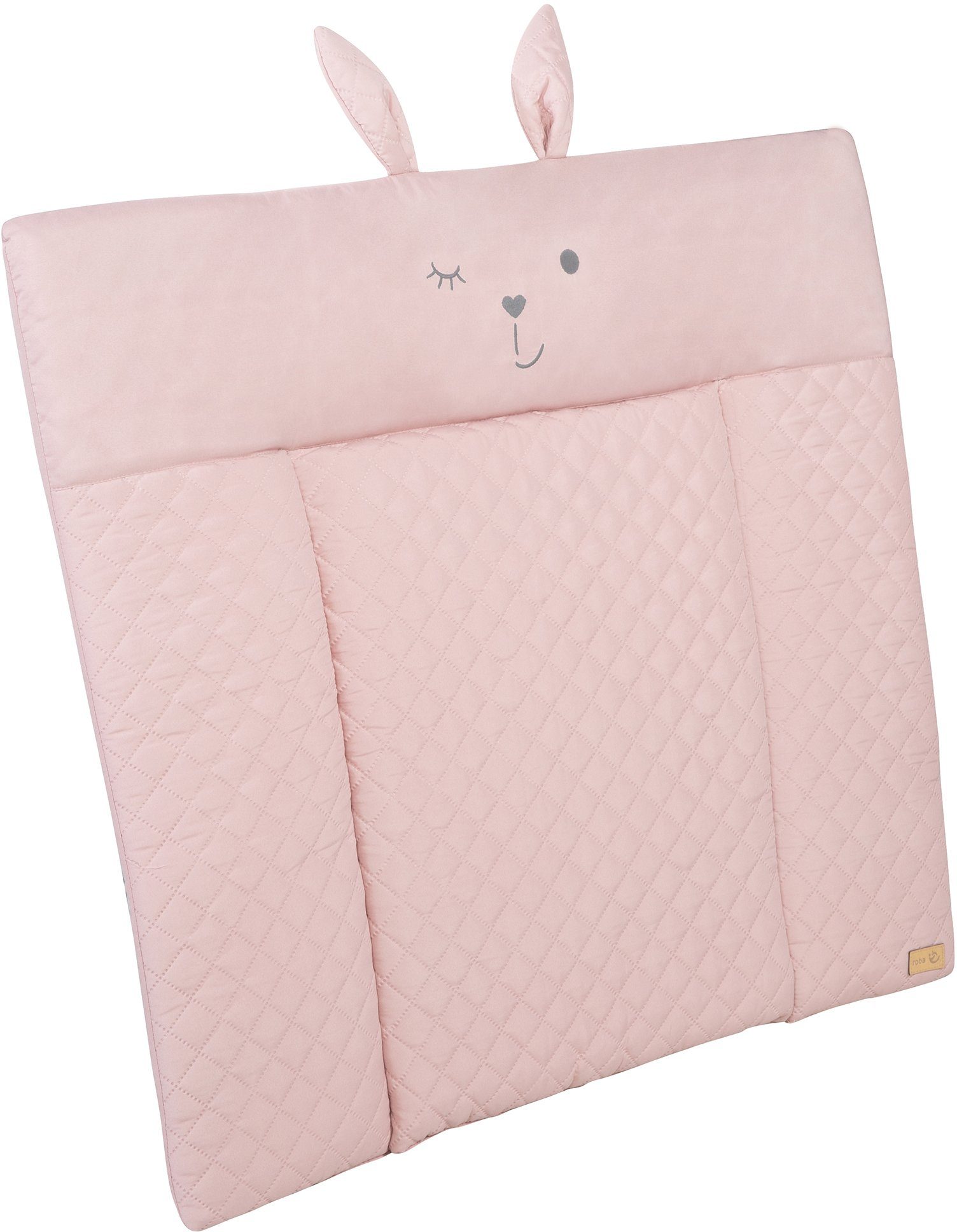 Roba® Aankleedkussen Stijl, soft, mauve met opgestikt gezicht