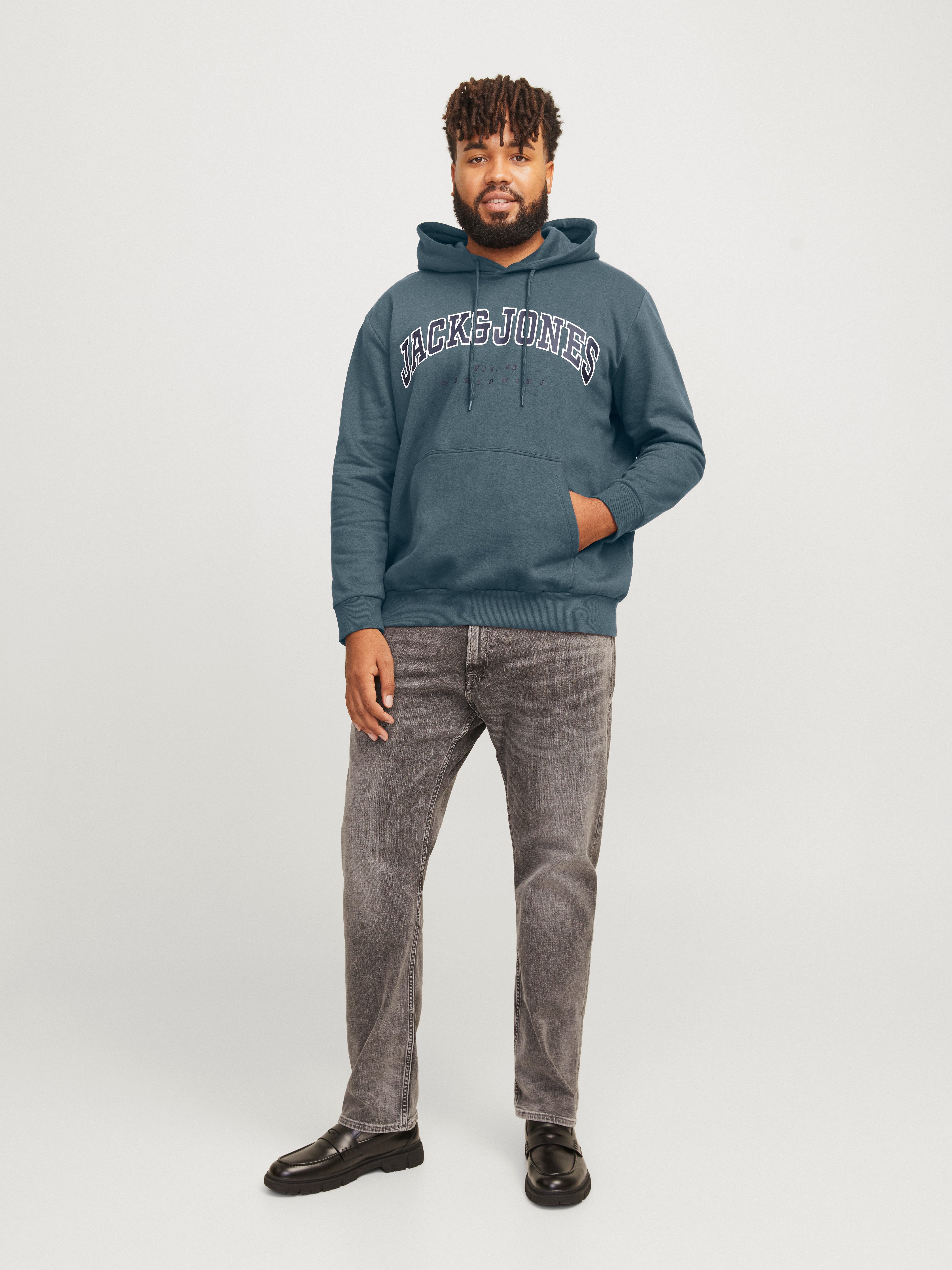 Jack & Jones PlusSize Hoodie JJECALEB VARSITY SWEAT HOOD NOOS PLS