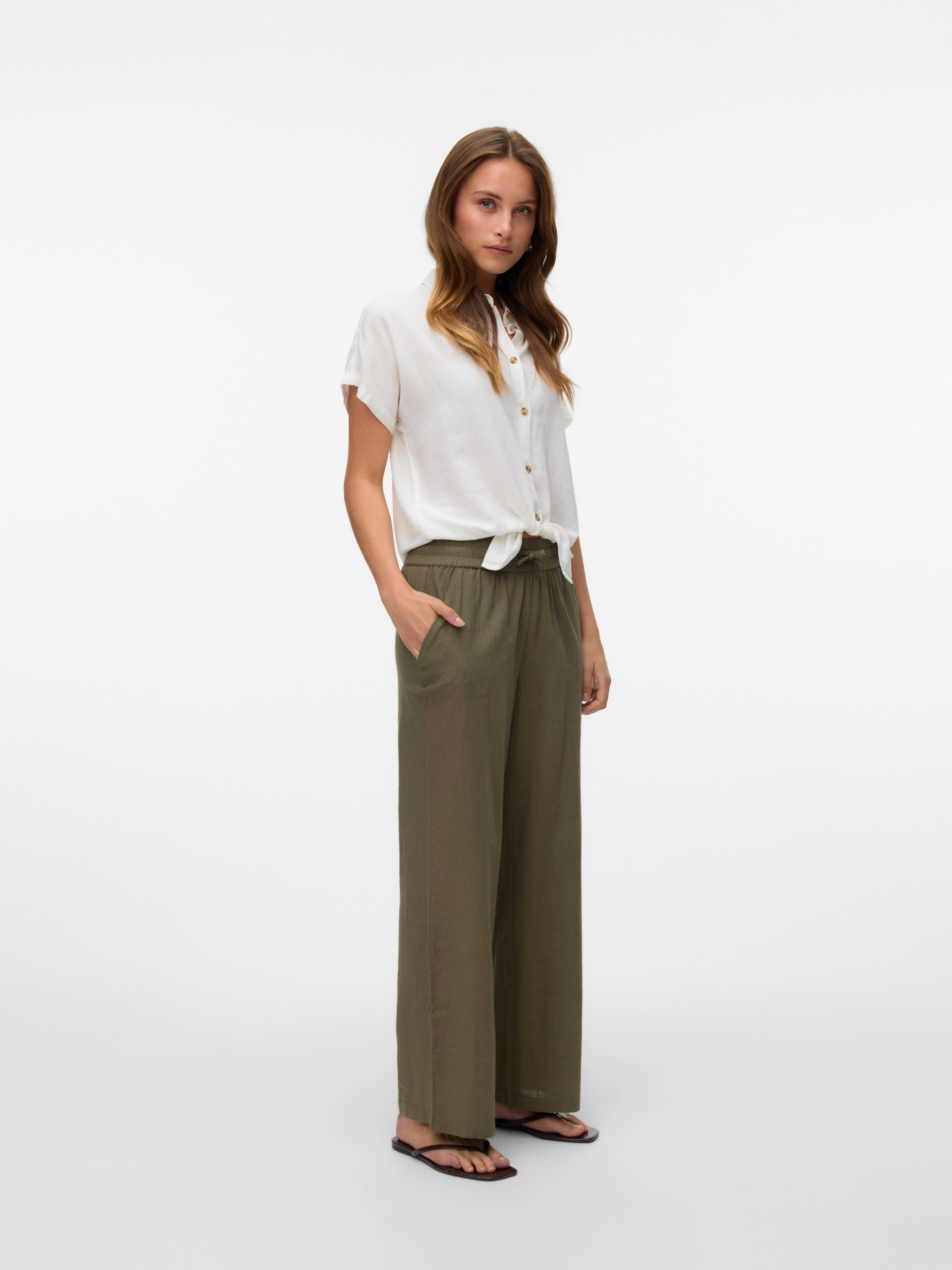 Vero Moda Comfortbroek VMCAIA MW WIDE PANT WVN NOOS