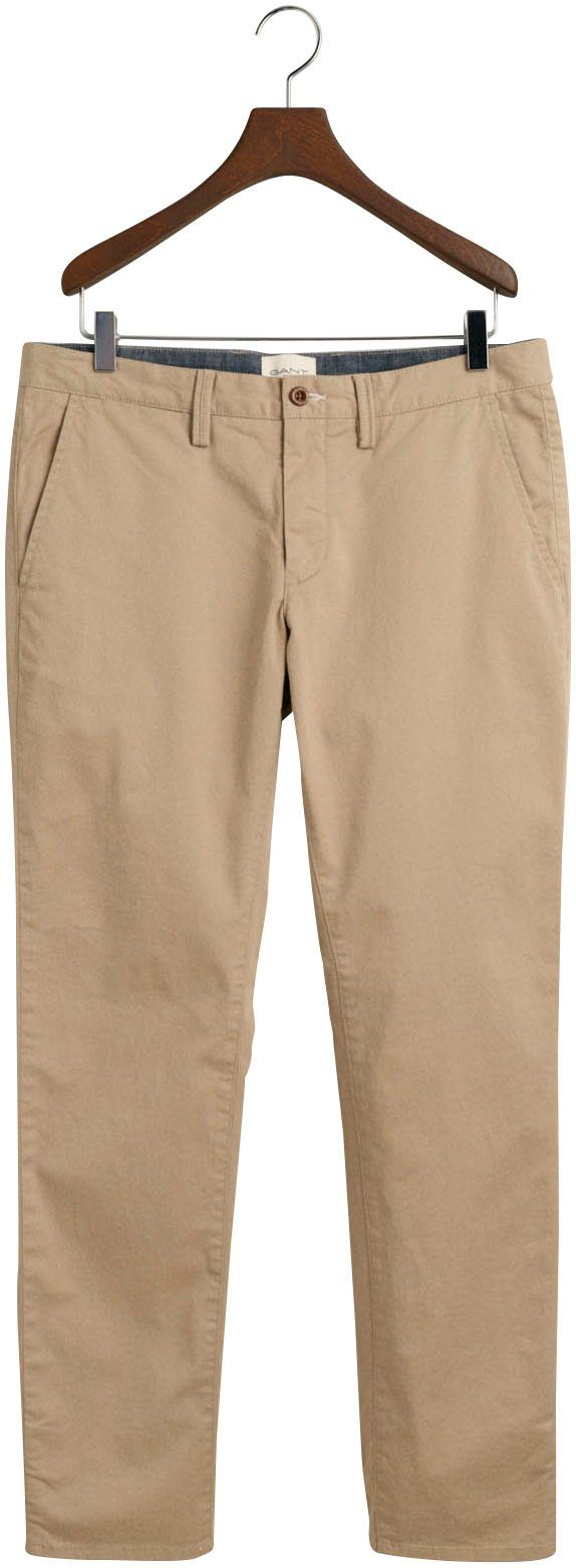 Gant Chino SLIM TWILL CHINOS met gevoerde zijzakken