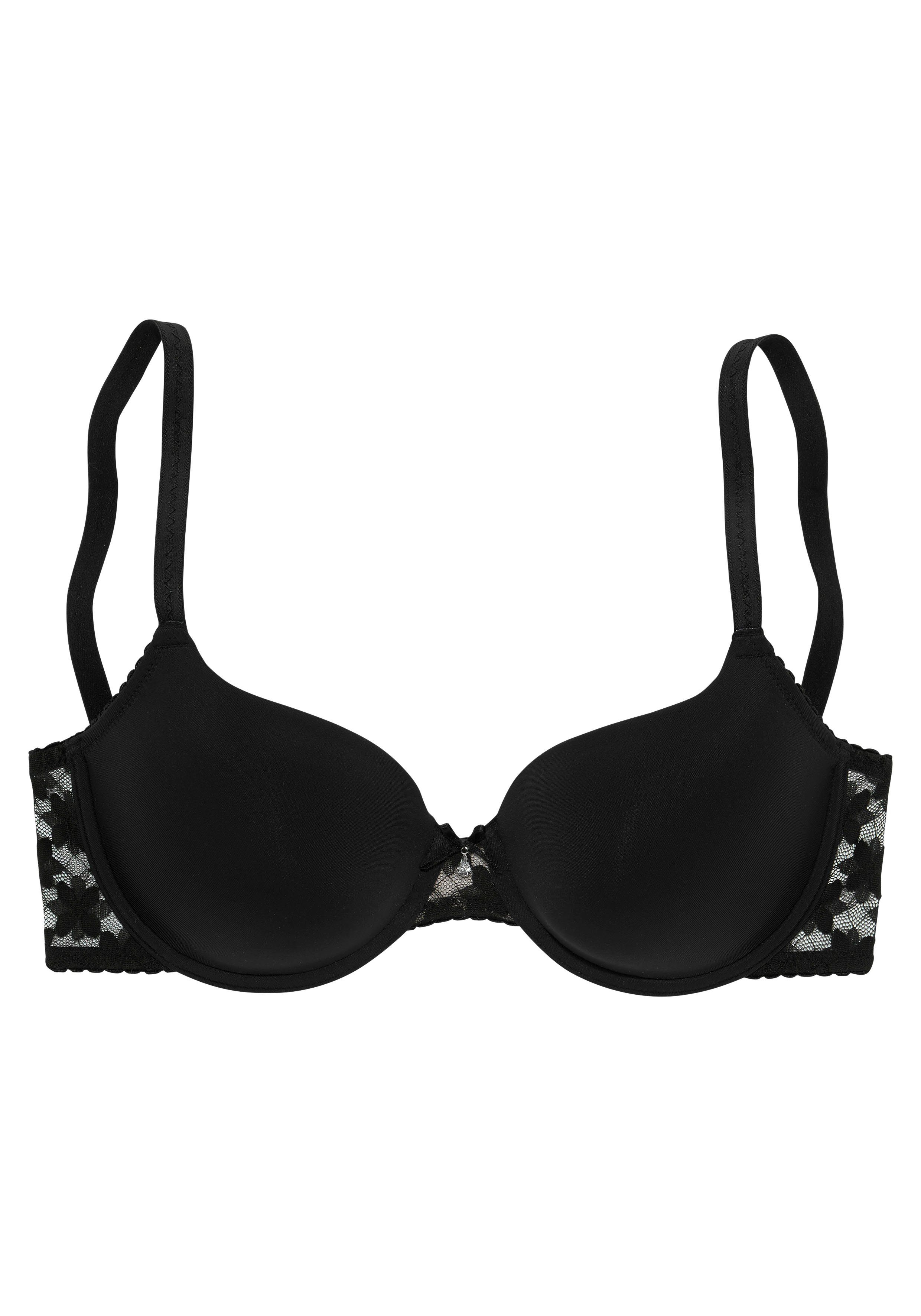 Lascana Bh met steuncups met rug van gebloemde, elastische kant, dessous