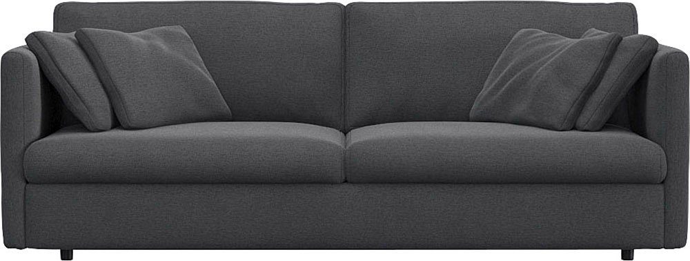 flexlux 3-zitsbank lovane zacht en zeer comfortabel, grote zitdiepte op koudschuim, inclusief sierkussen grijs
