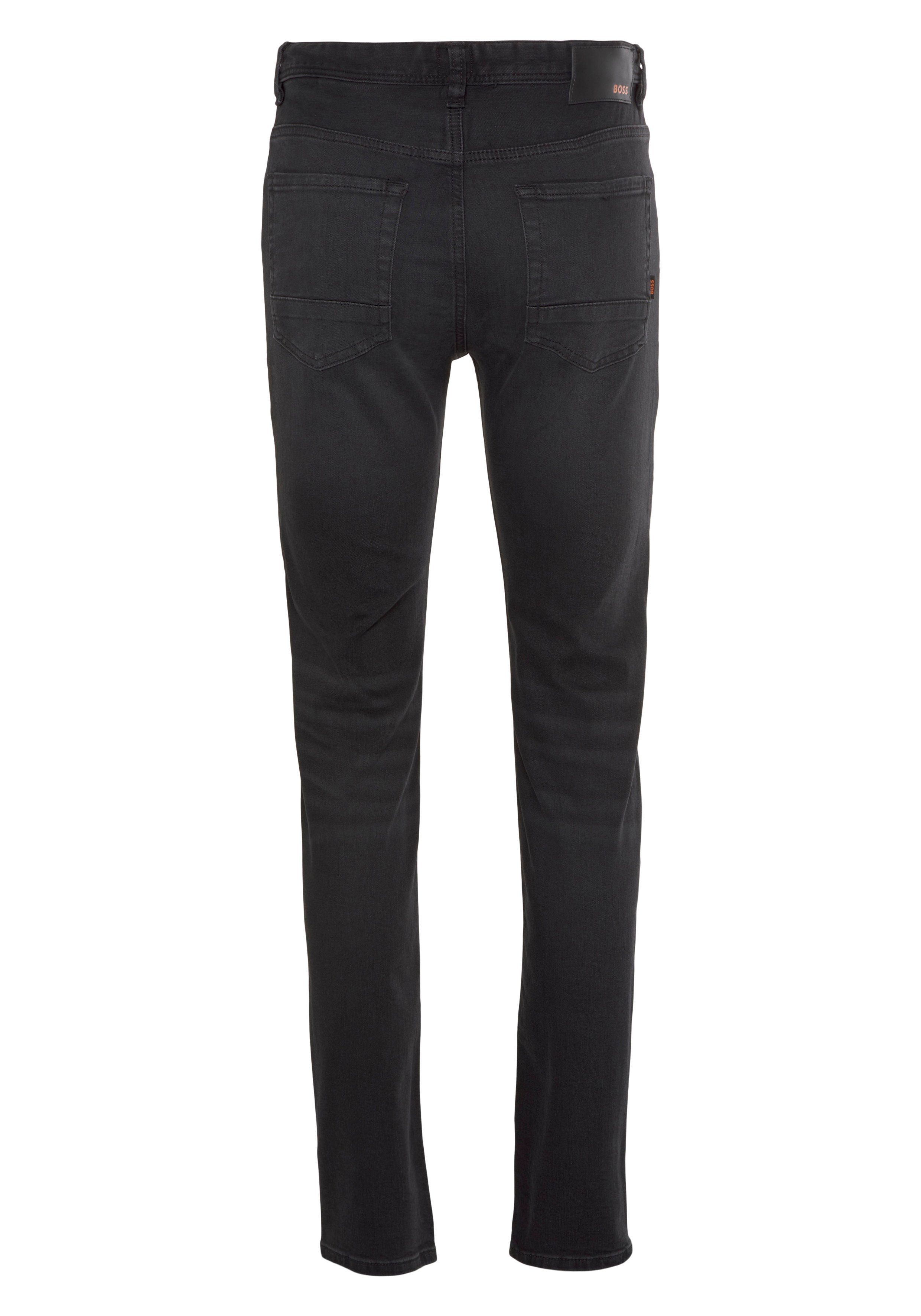 Boss Orange Tapered jeans Taber BC P met leren badge