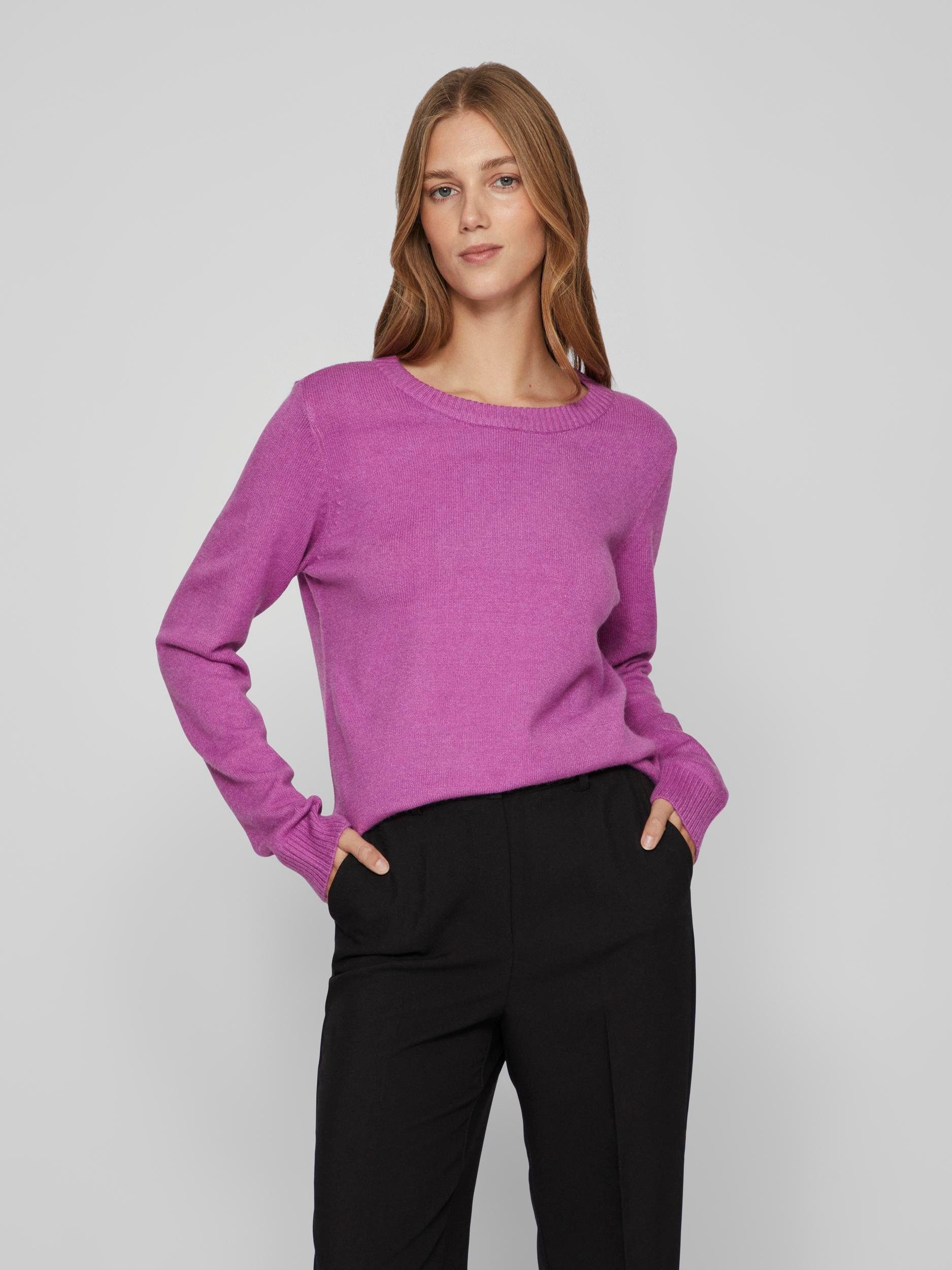 Vila Trui met ronde hals VIRIL O-NECK L S KNIT TOP NOOS