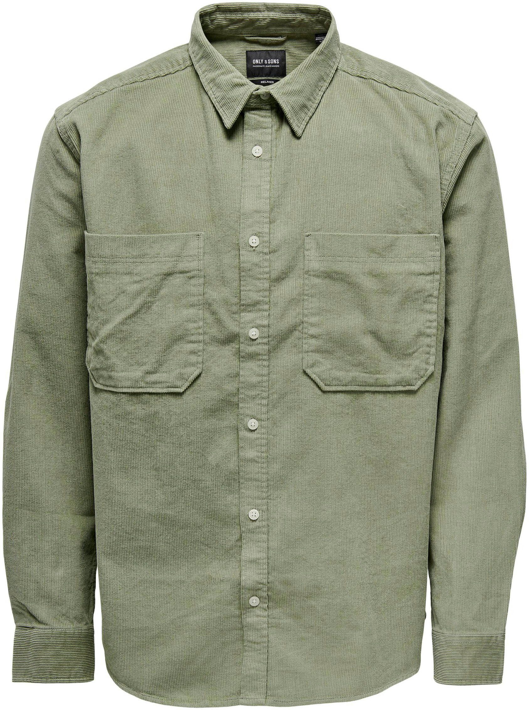 ONLY & SONS Overhemd met lange mouwen OS ONSALP RLX 2PKT WASHD COR