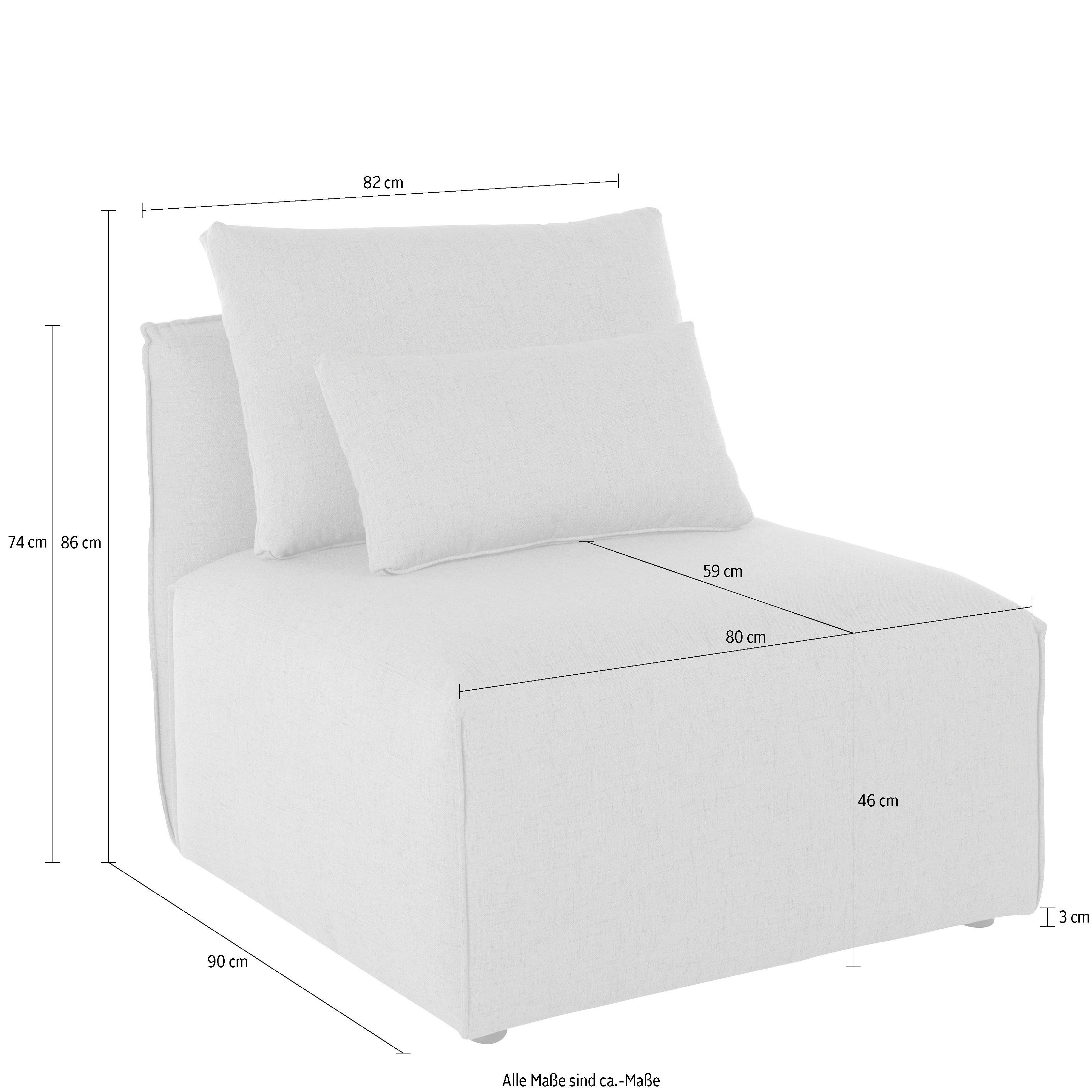 andas Fauteuil Nöre Modulair - om samen te stellen, in vele stofkwaliteiten en kleuren