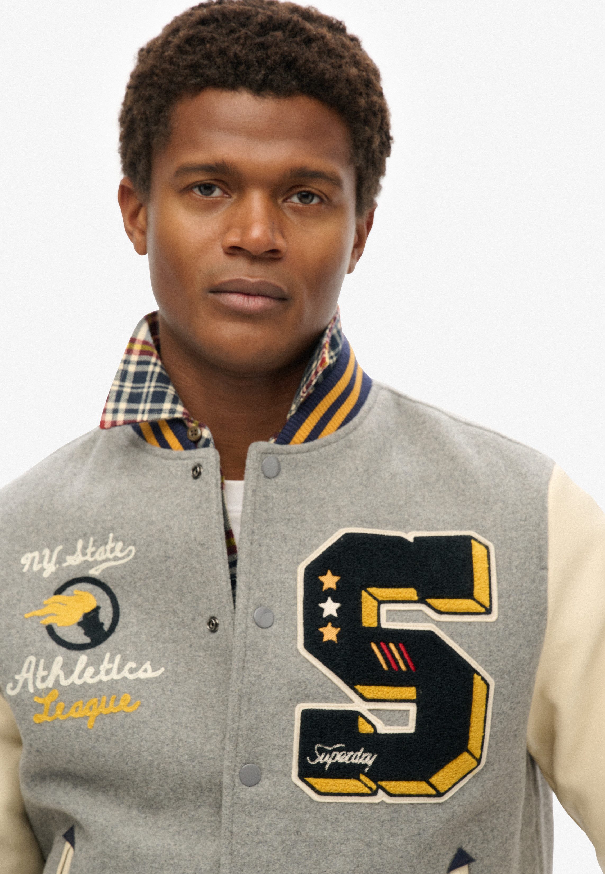 Superdry Parka COLLEGE PATCHED BOMBER JACKET