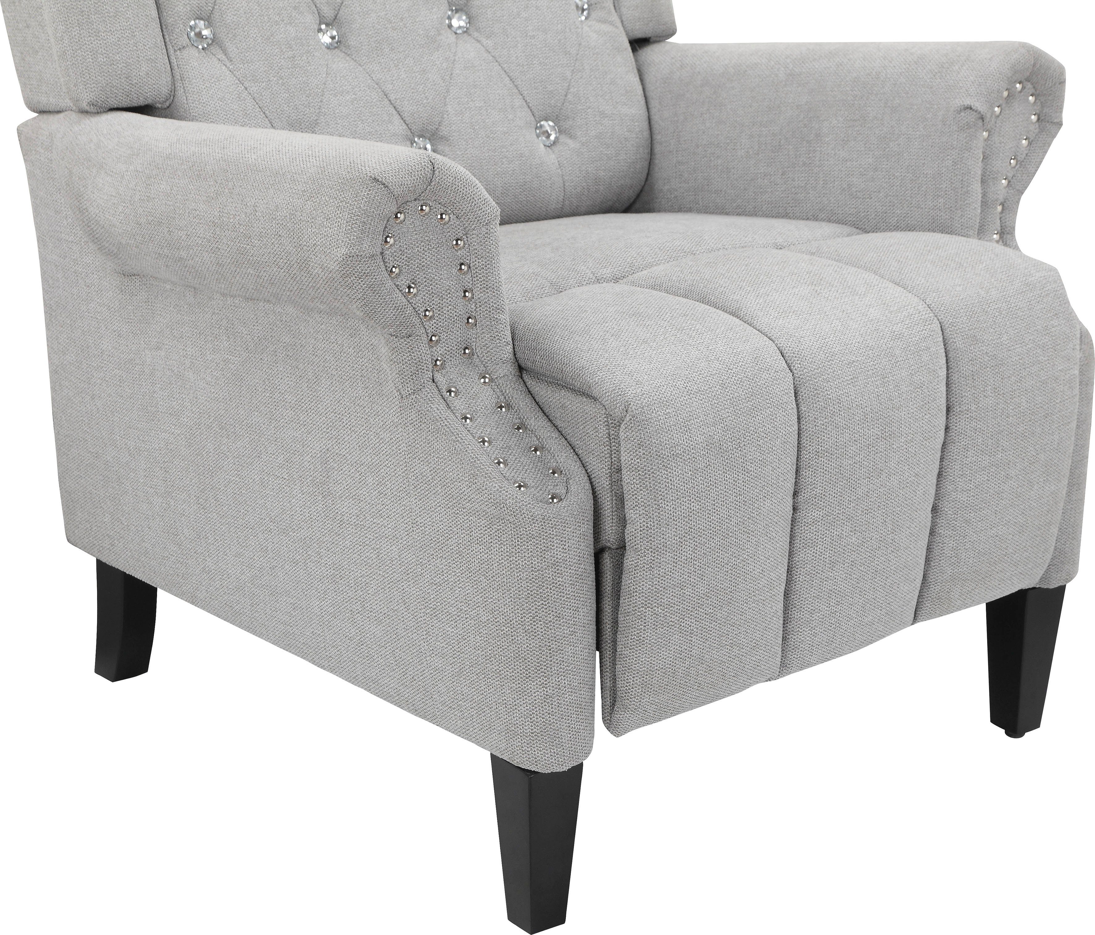 Leonique Oorfauteuil Childebert met verstelling, zacht verdikte zitting en rugleuning, zithoogte 49,5 cm (1 stuk)
