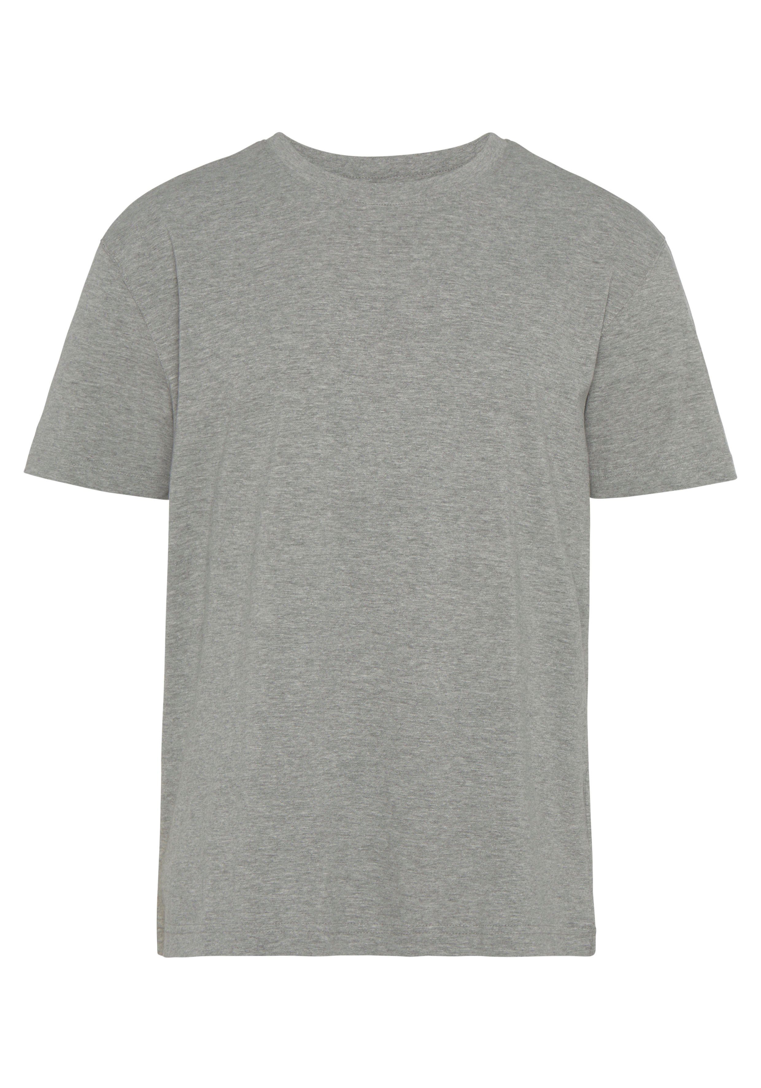 Man's World T-shirt Nieuwe kleuren! Korte mouw, effen kleur, ronde hals, van katoen(3-delig, Set van 3)