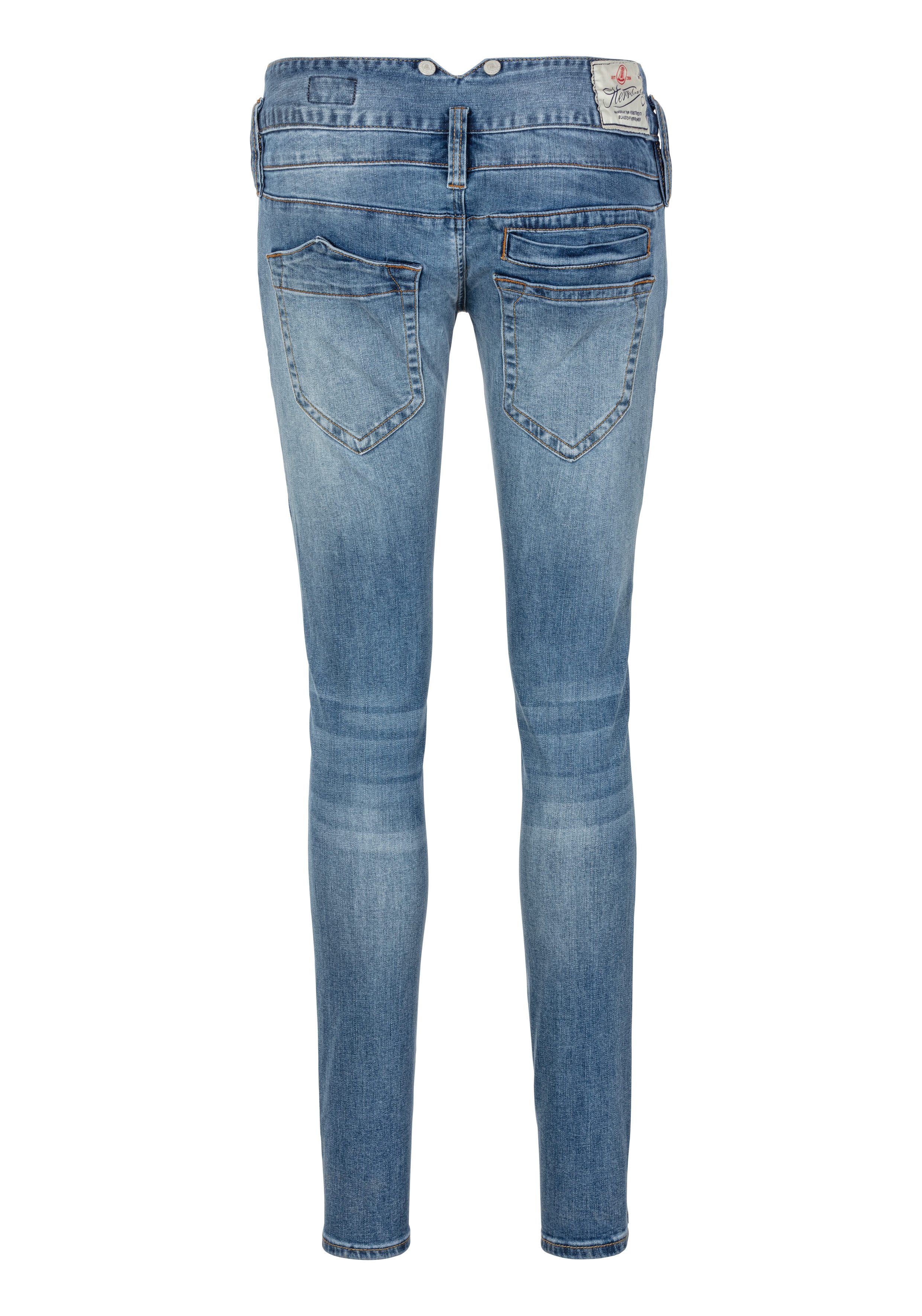 Herrlicher Slim fit jeans PITCH SLIM ORGANIC DENIM met asymmetrische zakken achter
