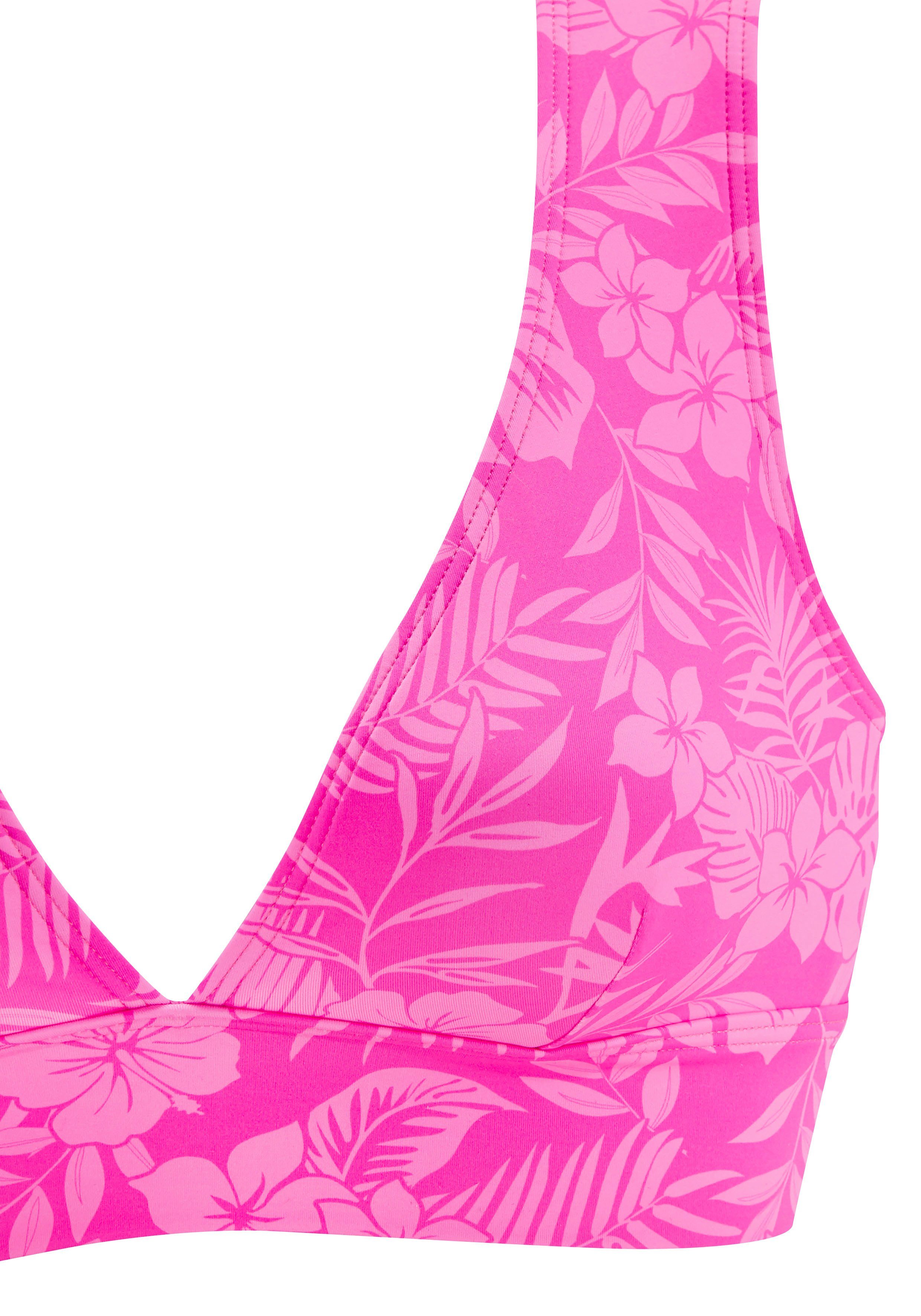 Venice Beach Bustierbikinitop Moloka met tropische print