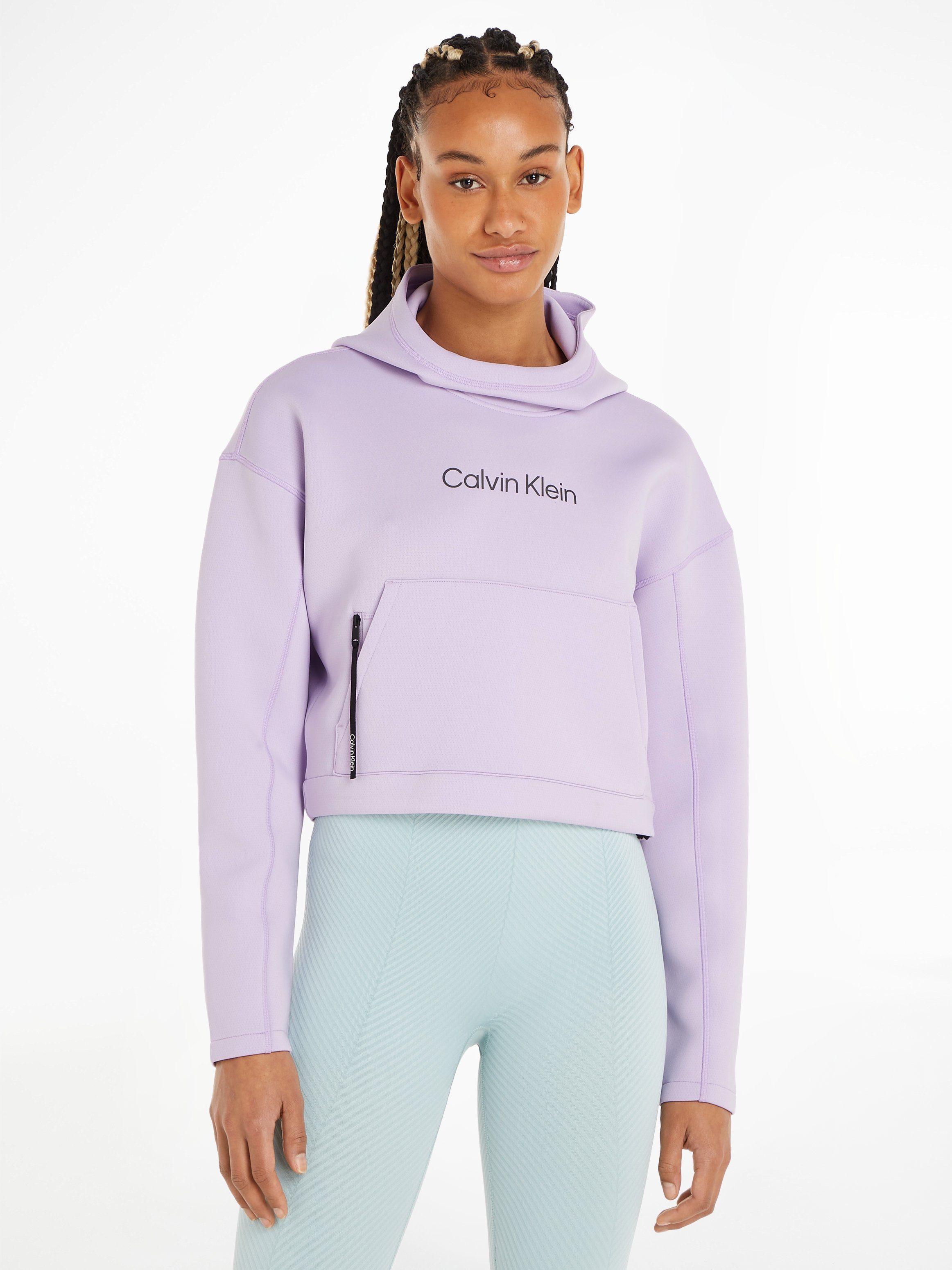 Tech-Style Hoodie Calvin Klein , Paars , Dames