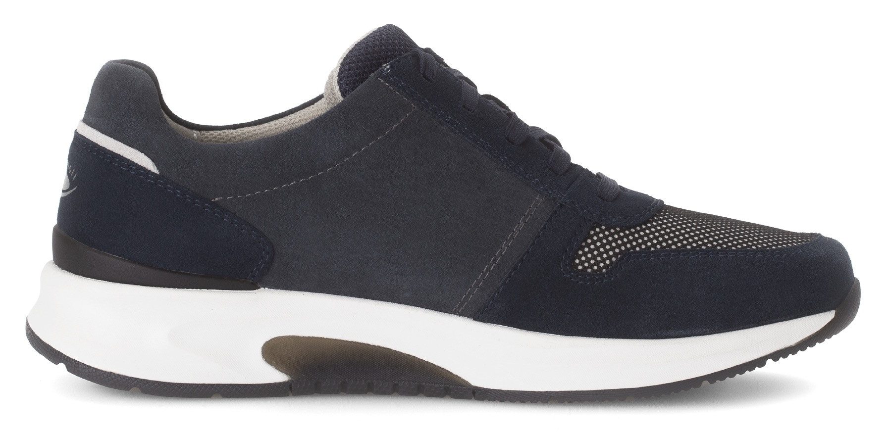 Gabor Rollingsoft Sneakers met sleehak , vrijetijdsschoen, lage schoen, veterschoen met buitenrits, g-breedte
