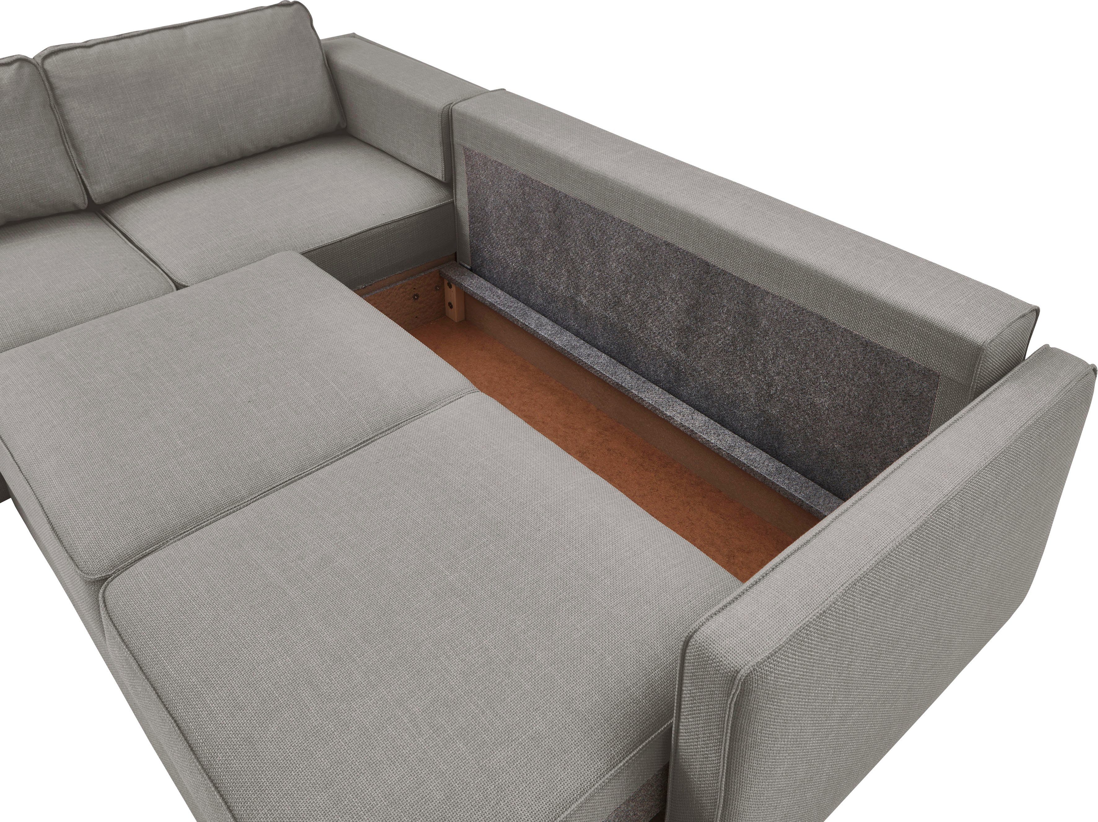 ATLANTIC home collection Slaapbank Chill Hoekbank met slaapfunctie en bedlade