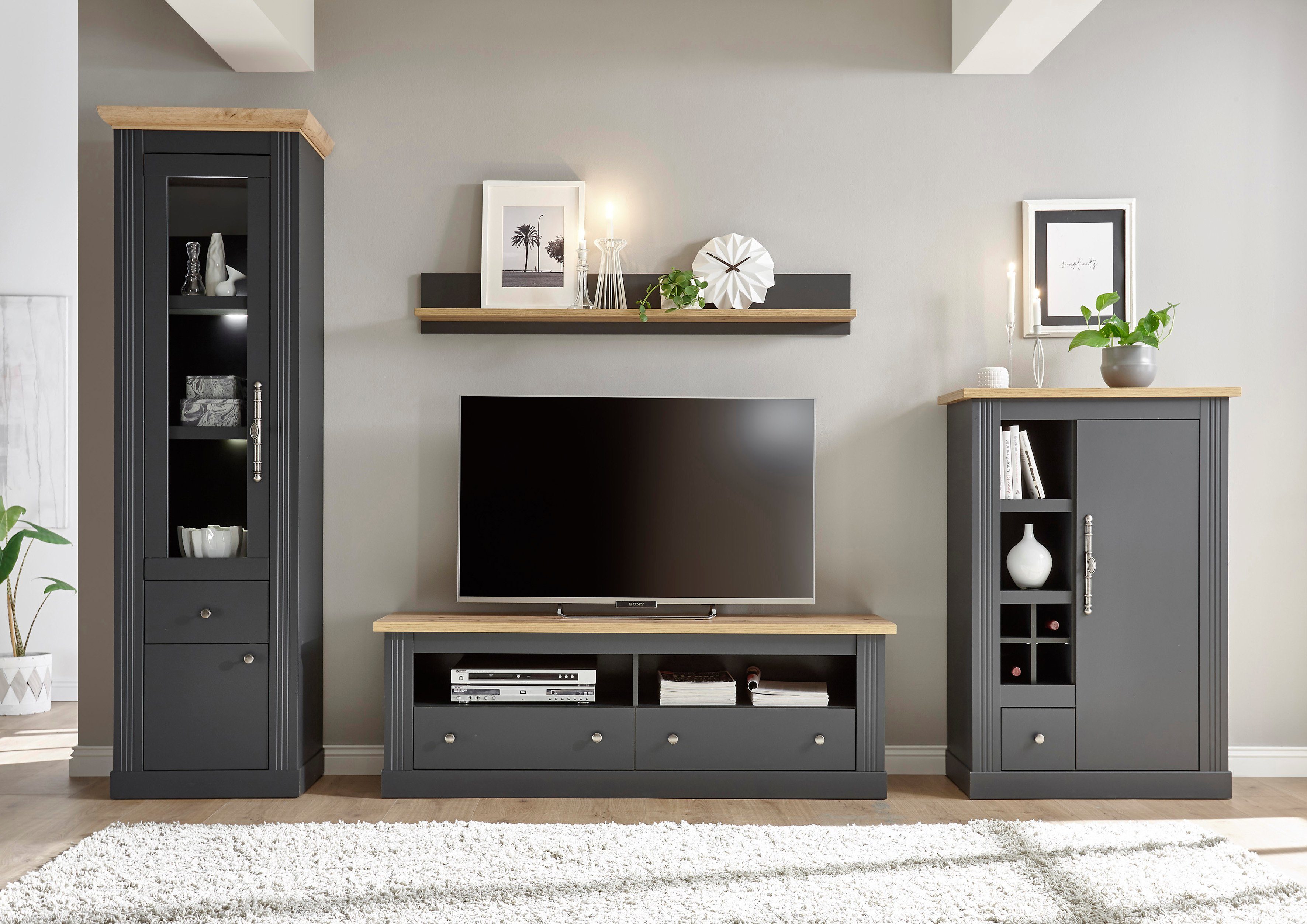 Home affaire Wandmeubel Westminster in romantische landelijke stijl (set, 4-delig)