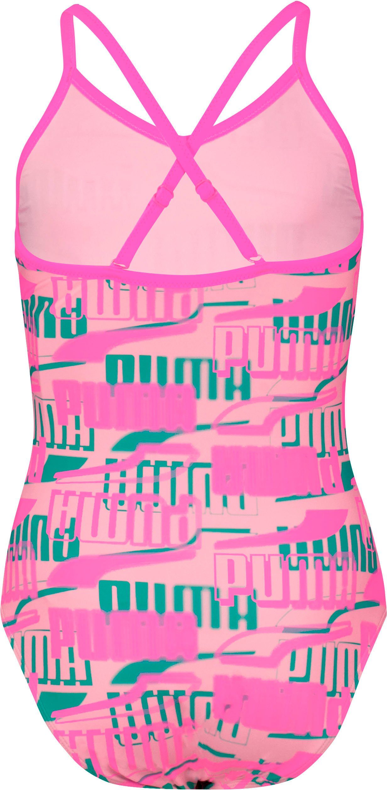 PUMA Badpak met all-over logoprint