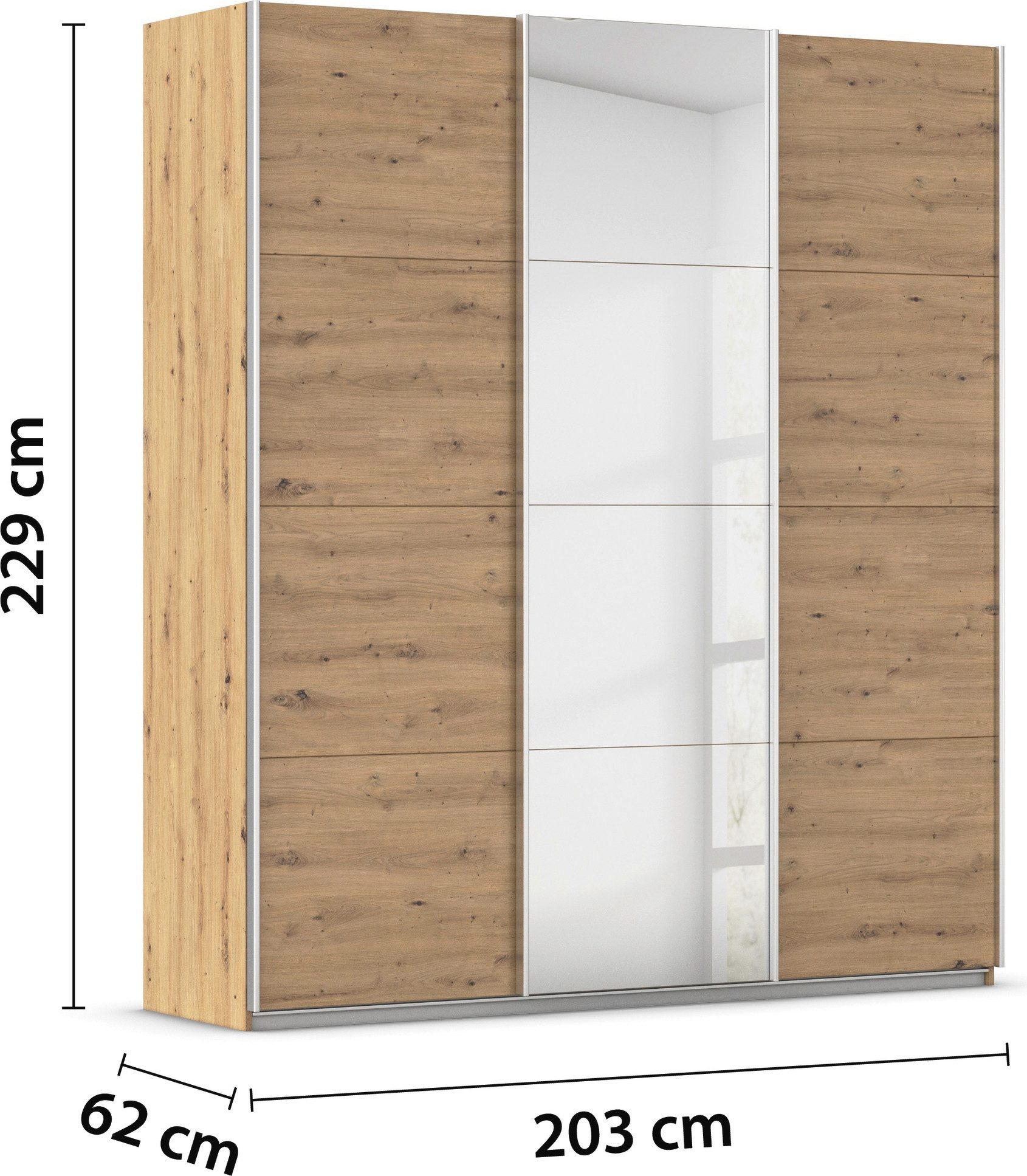 rauch Schuifdeurkast Kledingkast kast OTTO´S CHOICE garderobe AGORDO Top interieur, in 4 breedtes en 2 hoogtes MADE IN GERMANY