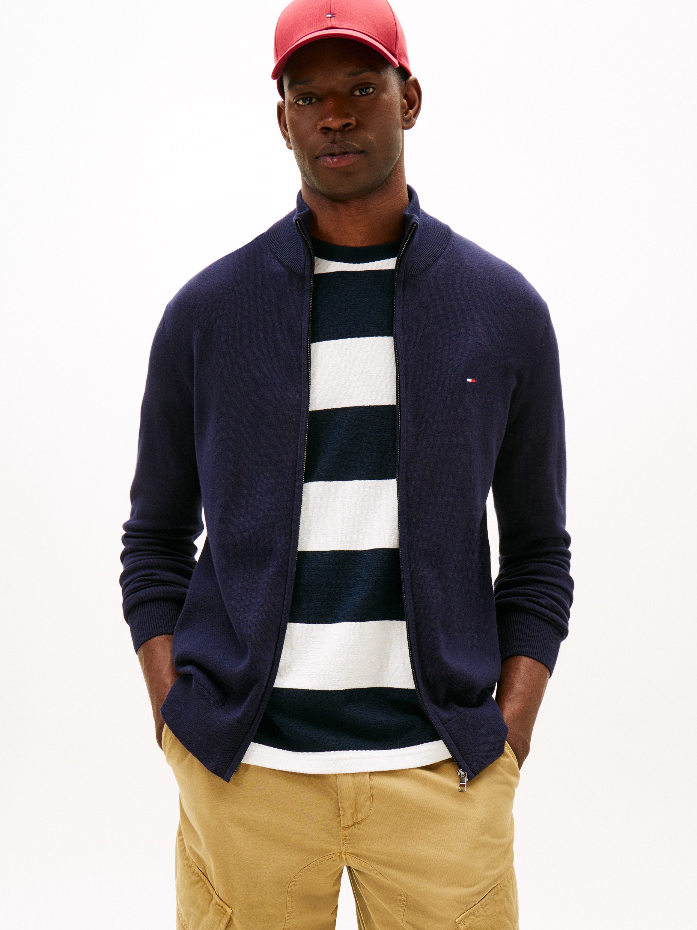 Tommy Hilfiger Vest ESSENTIAL COTTON ZIP THRU
