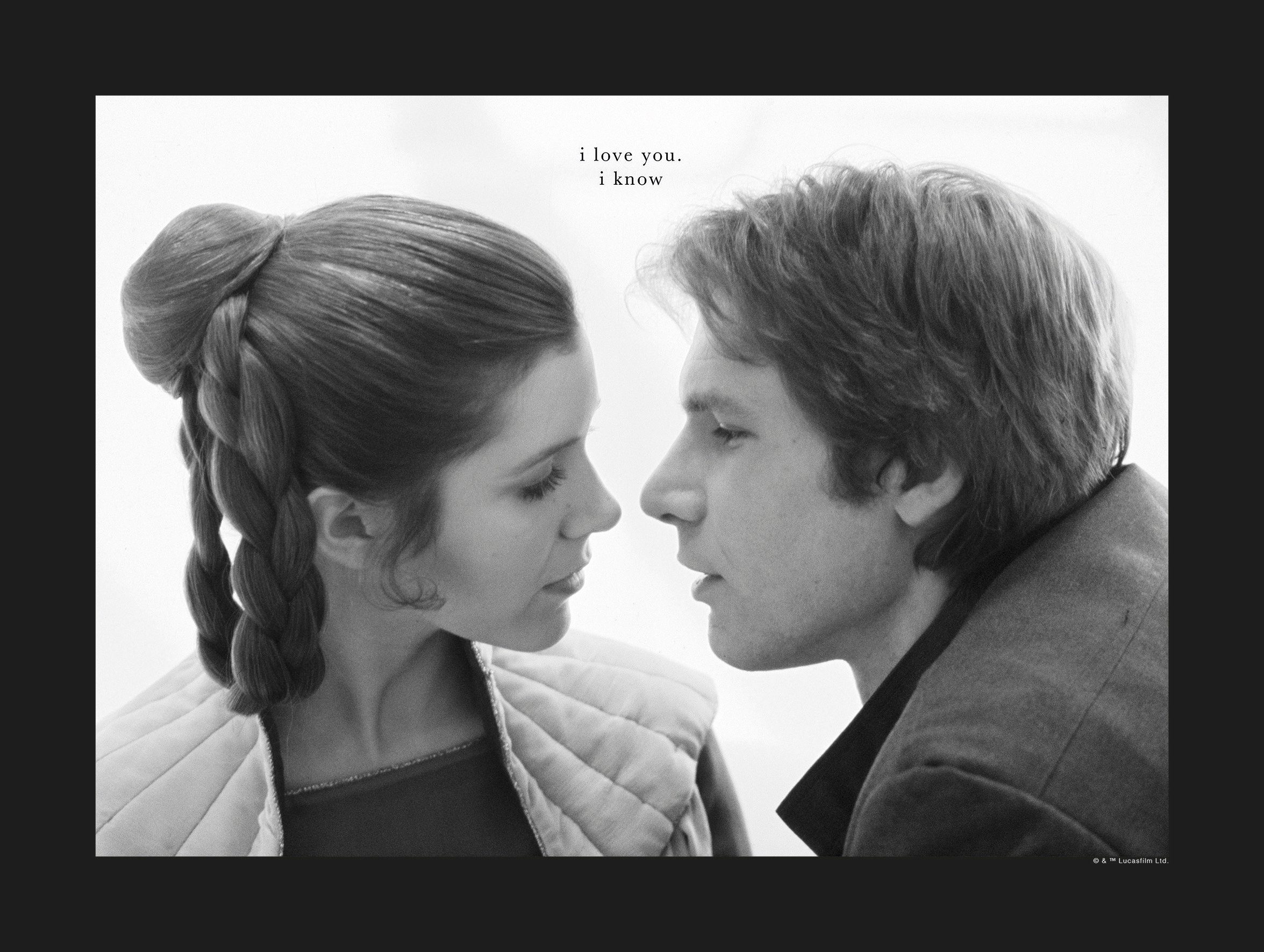 Komar wanddecoratie Star Wars Classic Leia Han Love, zonder lijst