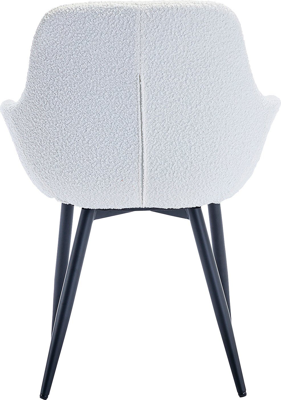 SalesFever Stoel met armleuningen moderne bouclébekleding (set, 2 stuks)