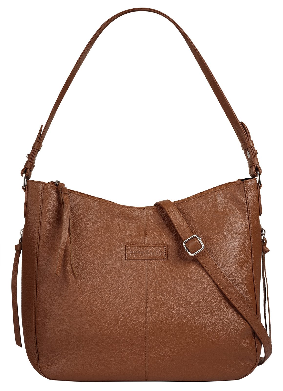 Bruno Banani Shopper echt leder dames shoppers maat Onesize bruin