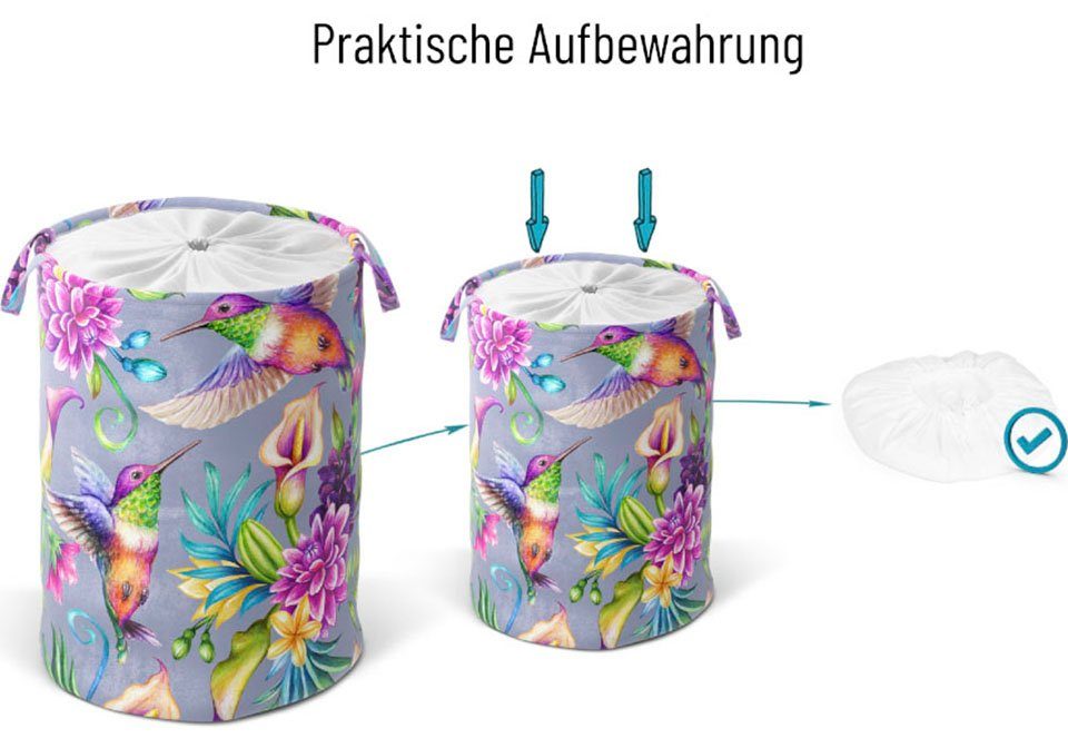 Sanilo Wasmand Kolibrie volle kleuren, fluweelzacht oppervlak, met deksel