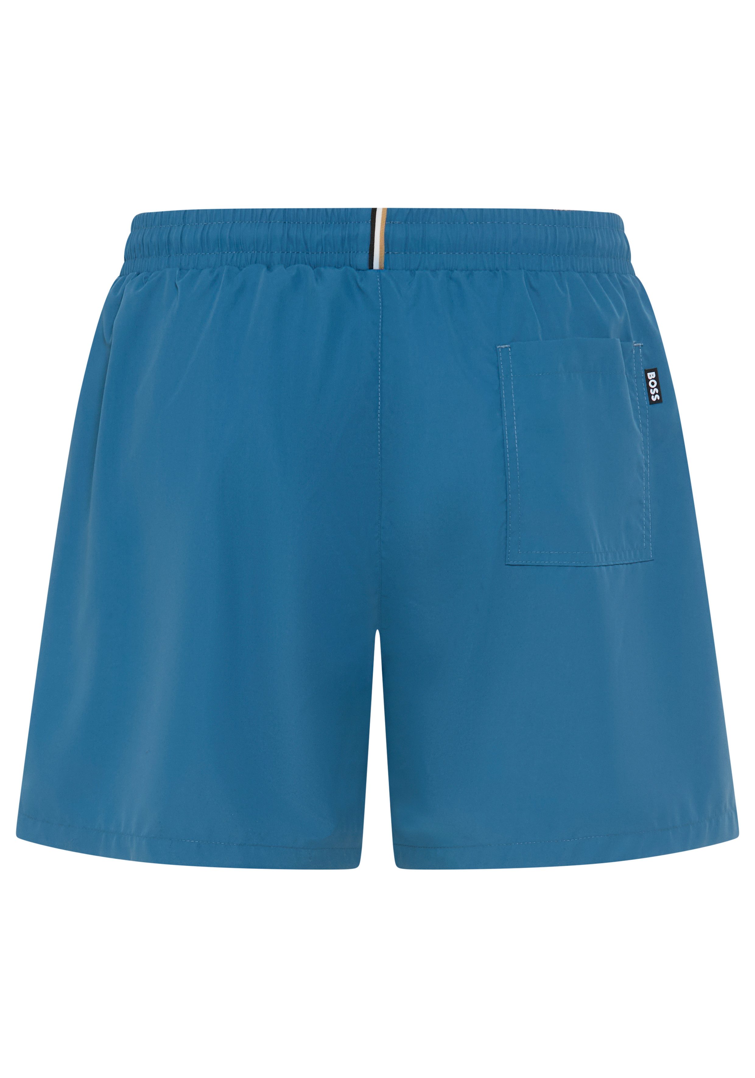 BOSS Zwemshort Dolphin met contraststrepen opzij