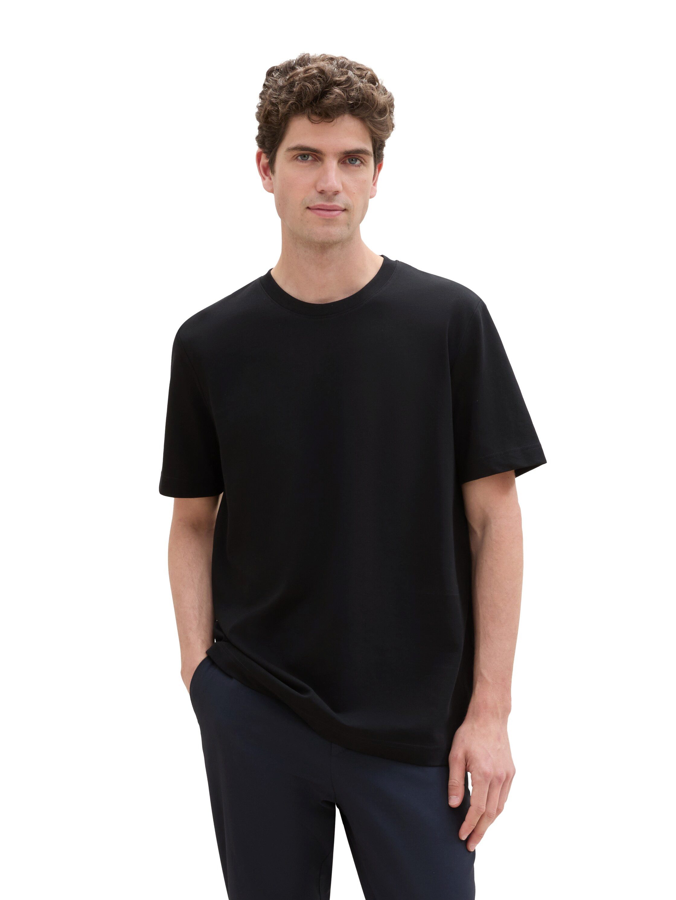 Tom Tailor T-shirt met piqué structuur