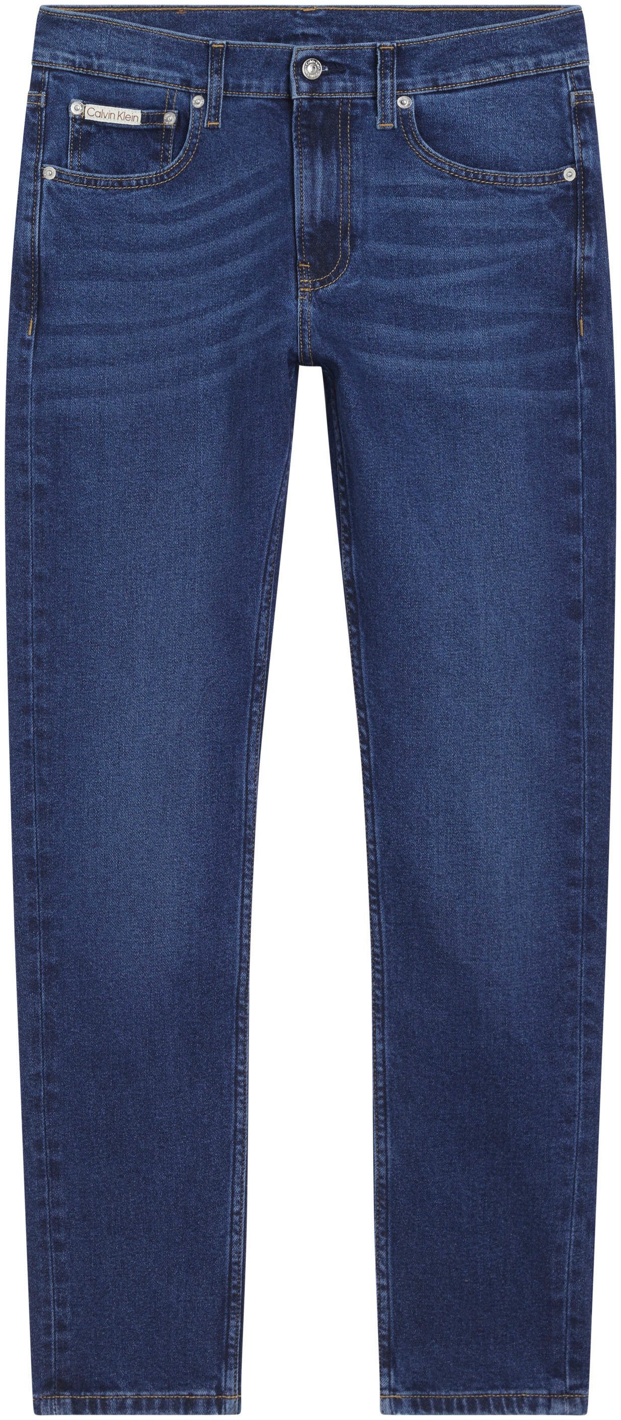 Calvin Klein Slim fit jeans SLIM TAPER Muntzakje, logo borduursel