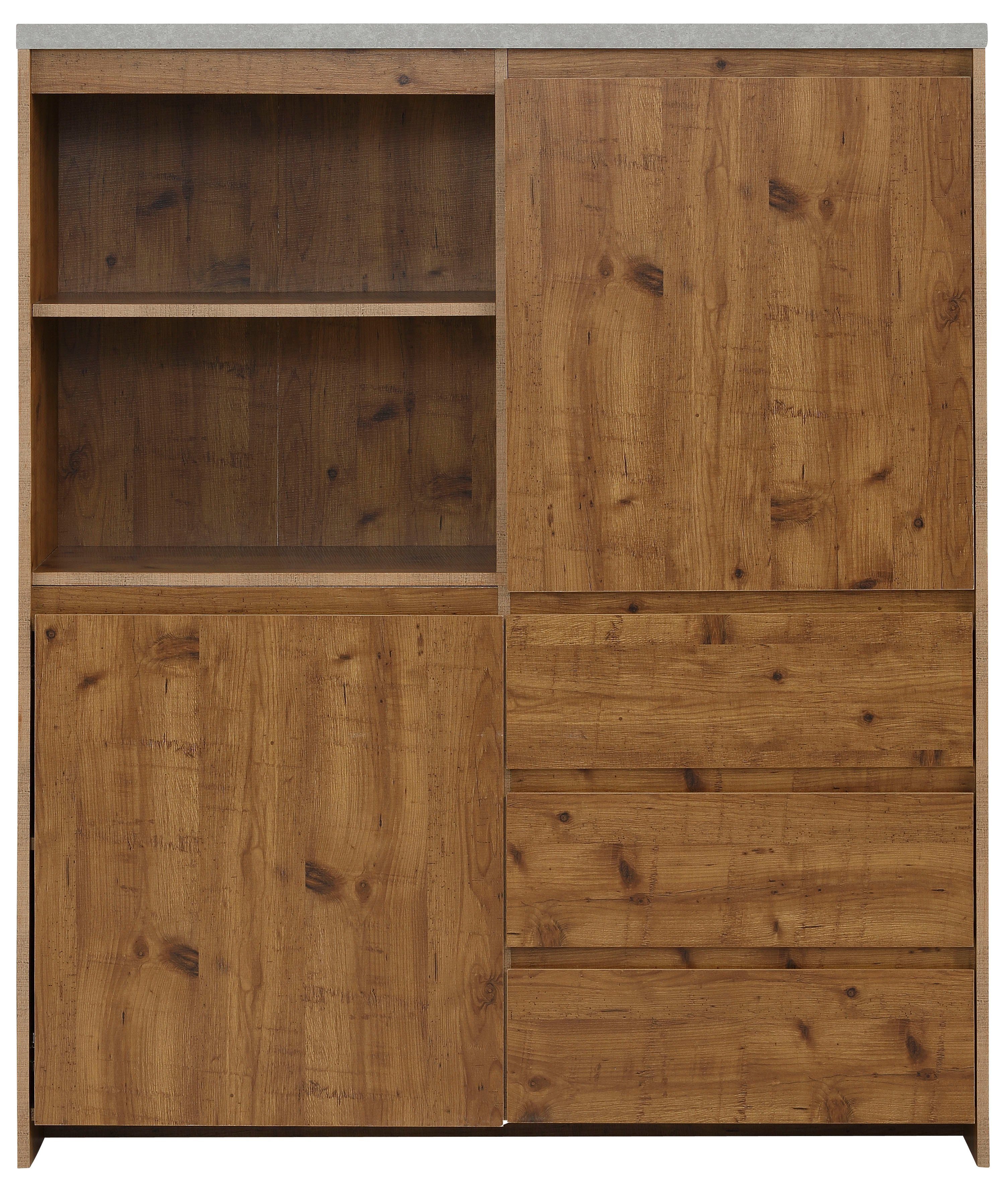 Home affaire Highboard Maribo Opbergkast in moderne landelijke stijl, breedte 125 cm