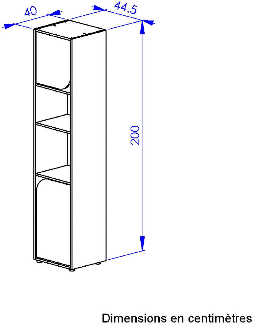 Gami Kledingkast 2-deurs boekenrek Een zeer functionele kast met plank.