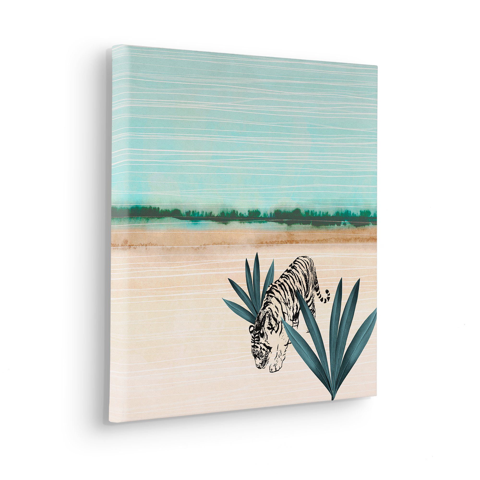 Komar Artprint op linnen Wild One - Afmeting 40 x 40 cm Canvasdoek met echt houten frame (1 stuk)
